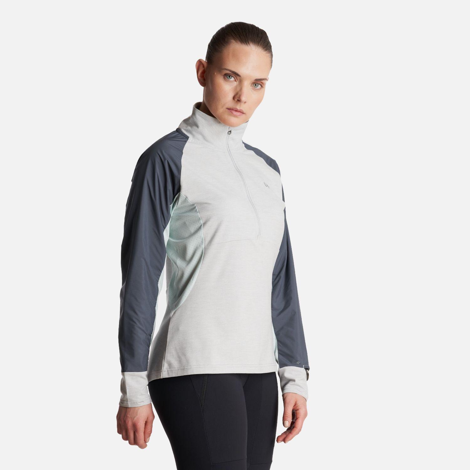 Poleron Mujer  Egger 1/4 Zip Melange Gris Lippi-2
