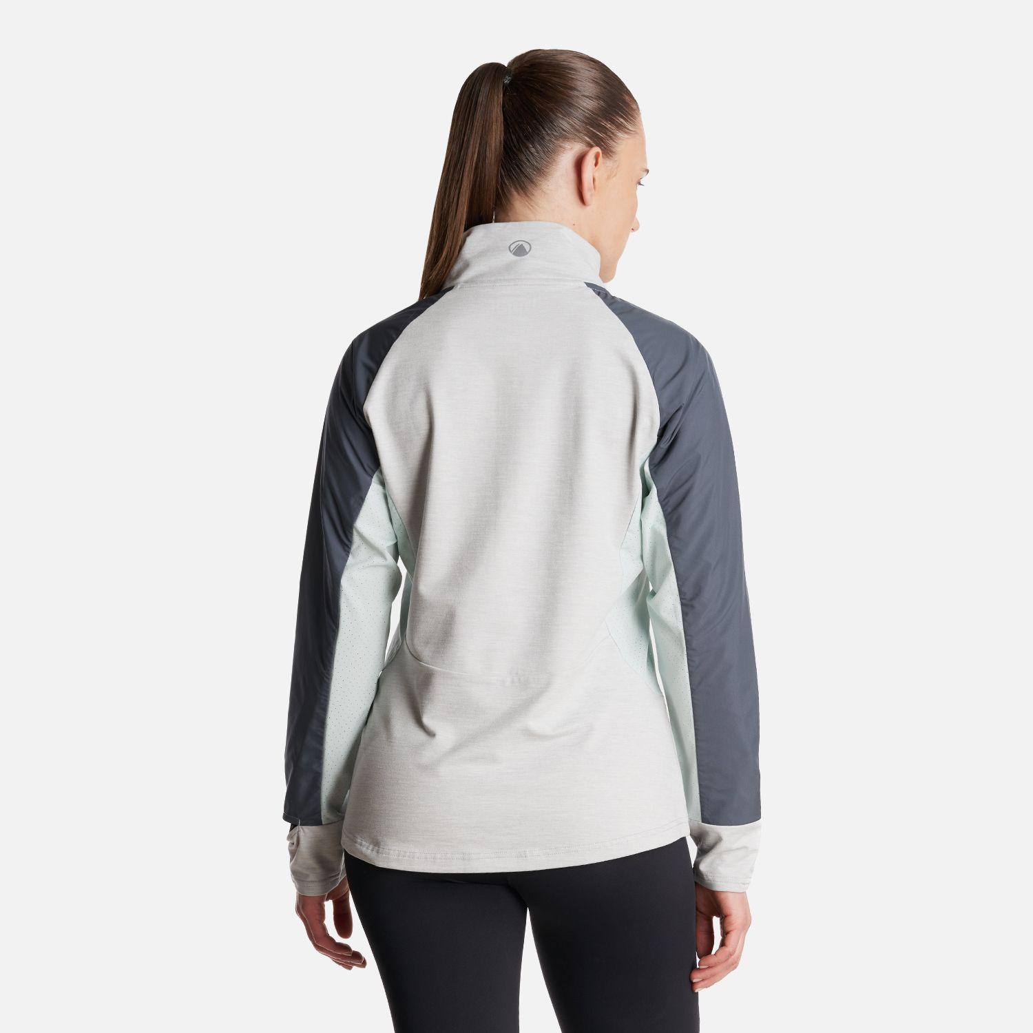 Poleron Mujer  Egger 1/4 Zip Melange Gris Lippi-3