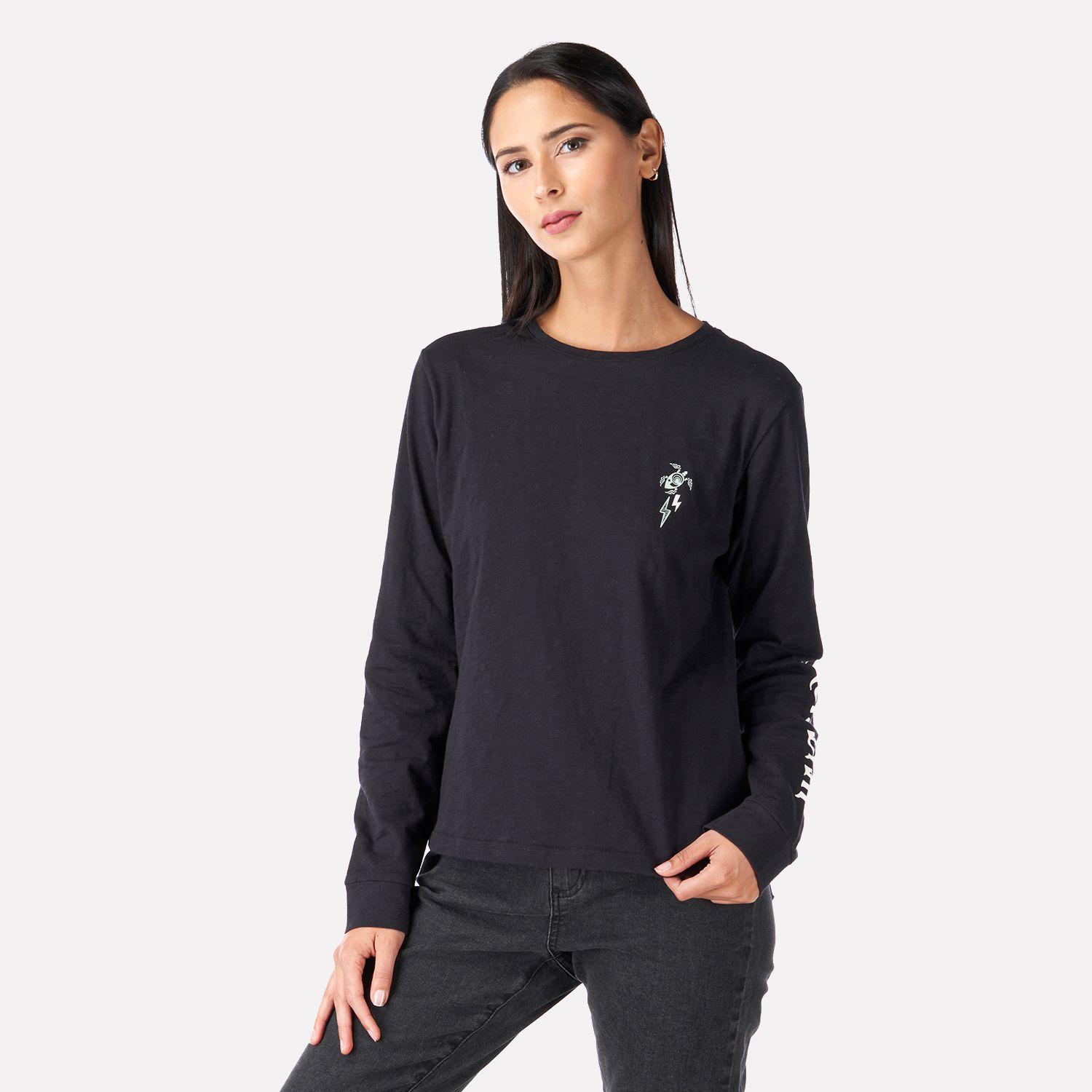 Polera Mujer Norte Sur Negro Haka Honu I22-1