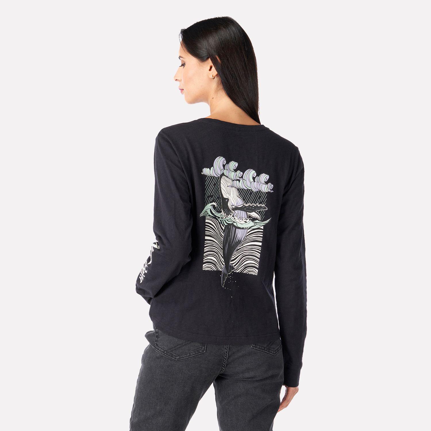 Polera Mujer Norte Sur Negro Haka Honu I22-2