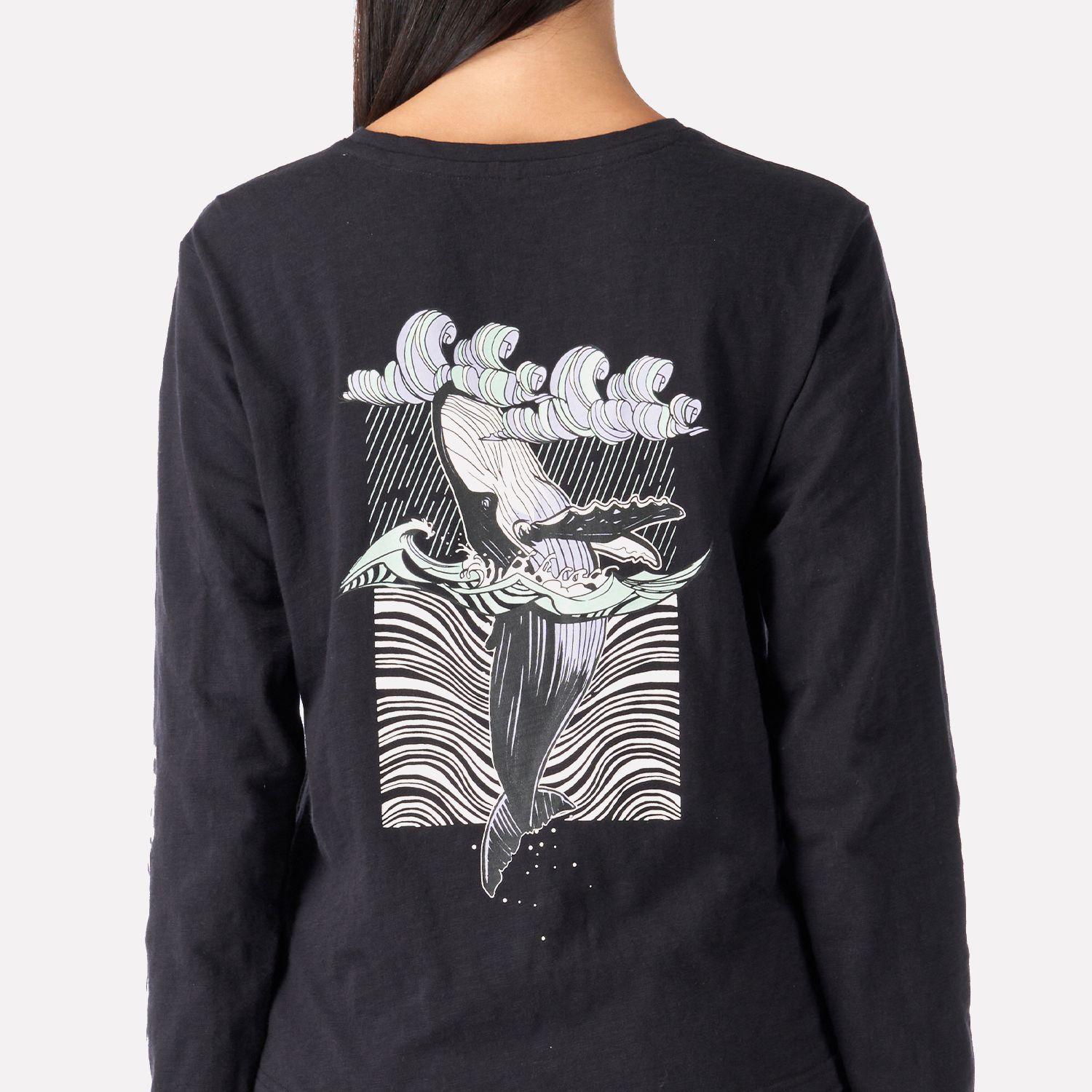 Polera Mujer Norte Sur Negro Haka Honu I22-3