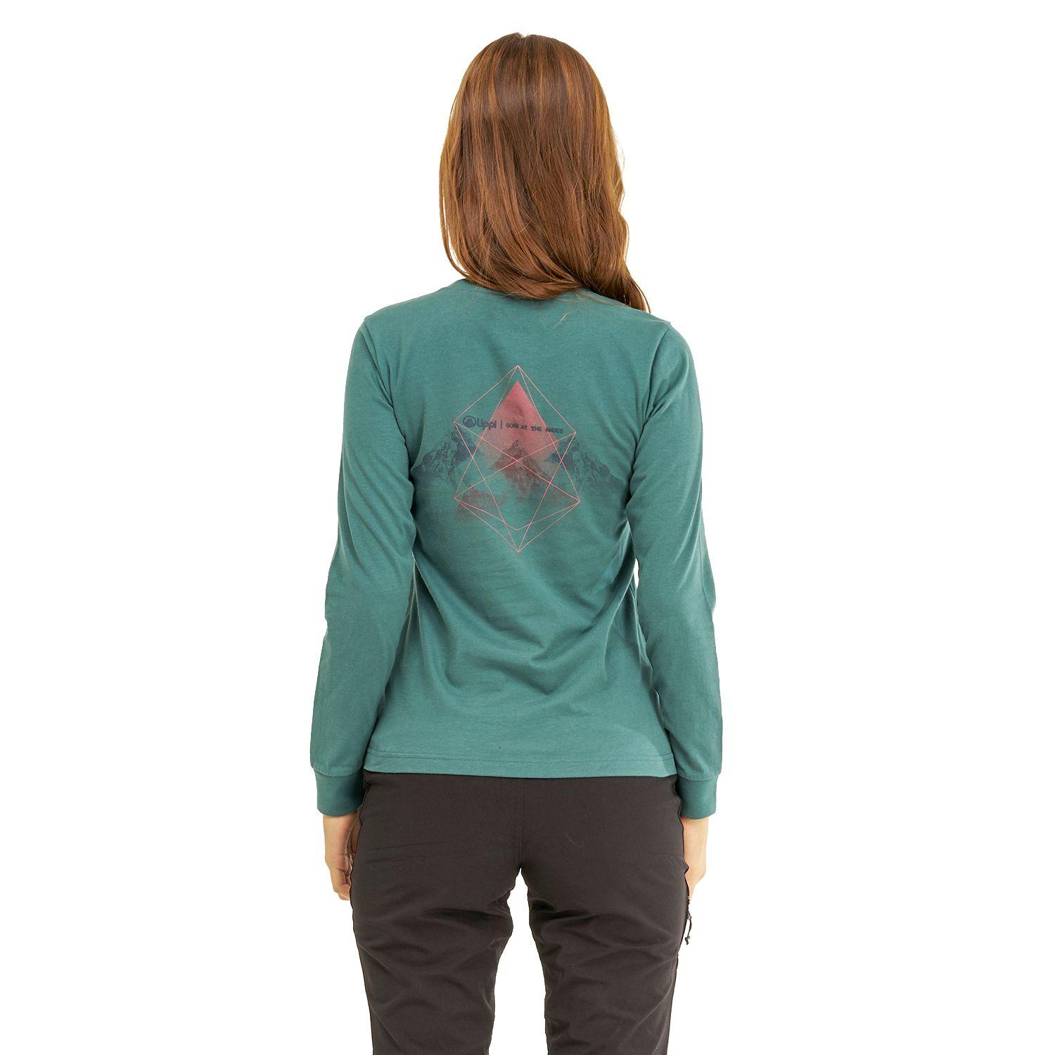 Polera Mujer Core Long Sleeve T-Shirt Turquesa Oscuro Lippi-3