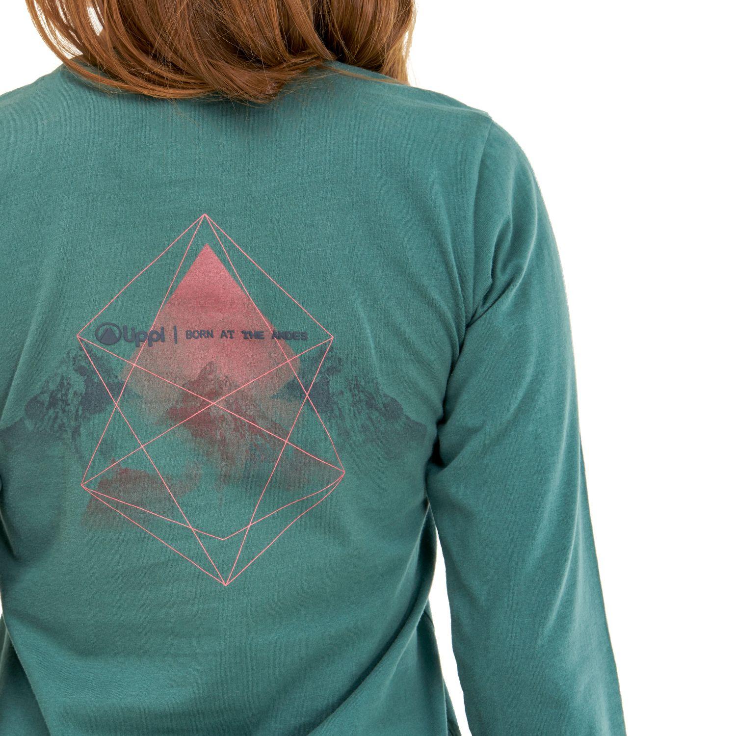 Polera Mujer Core Long Sleeve T-Shirt Turquesa Oscuro Lippi-4