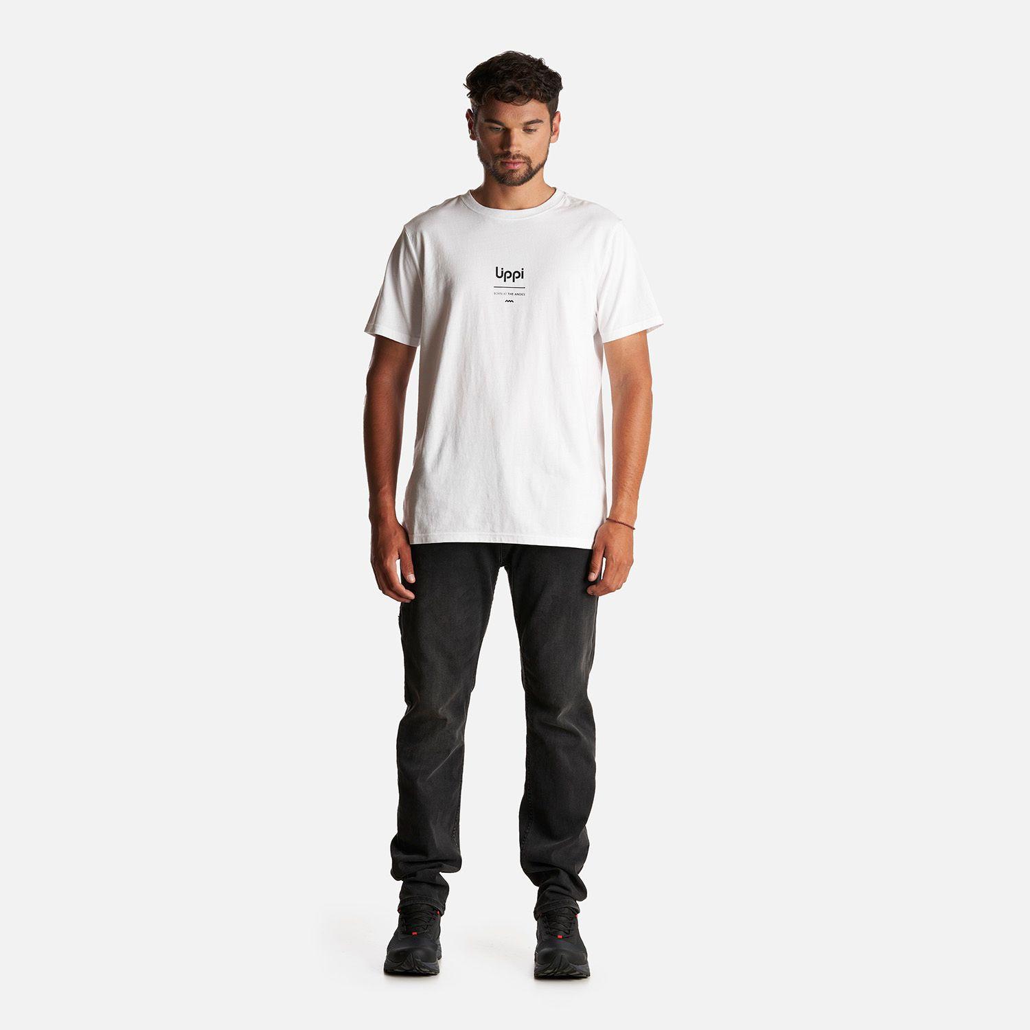 Polera Hombre Lippi Born at the Andes T-Shirt Blanco Lippi-5