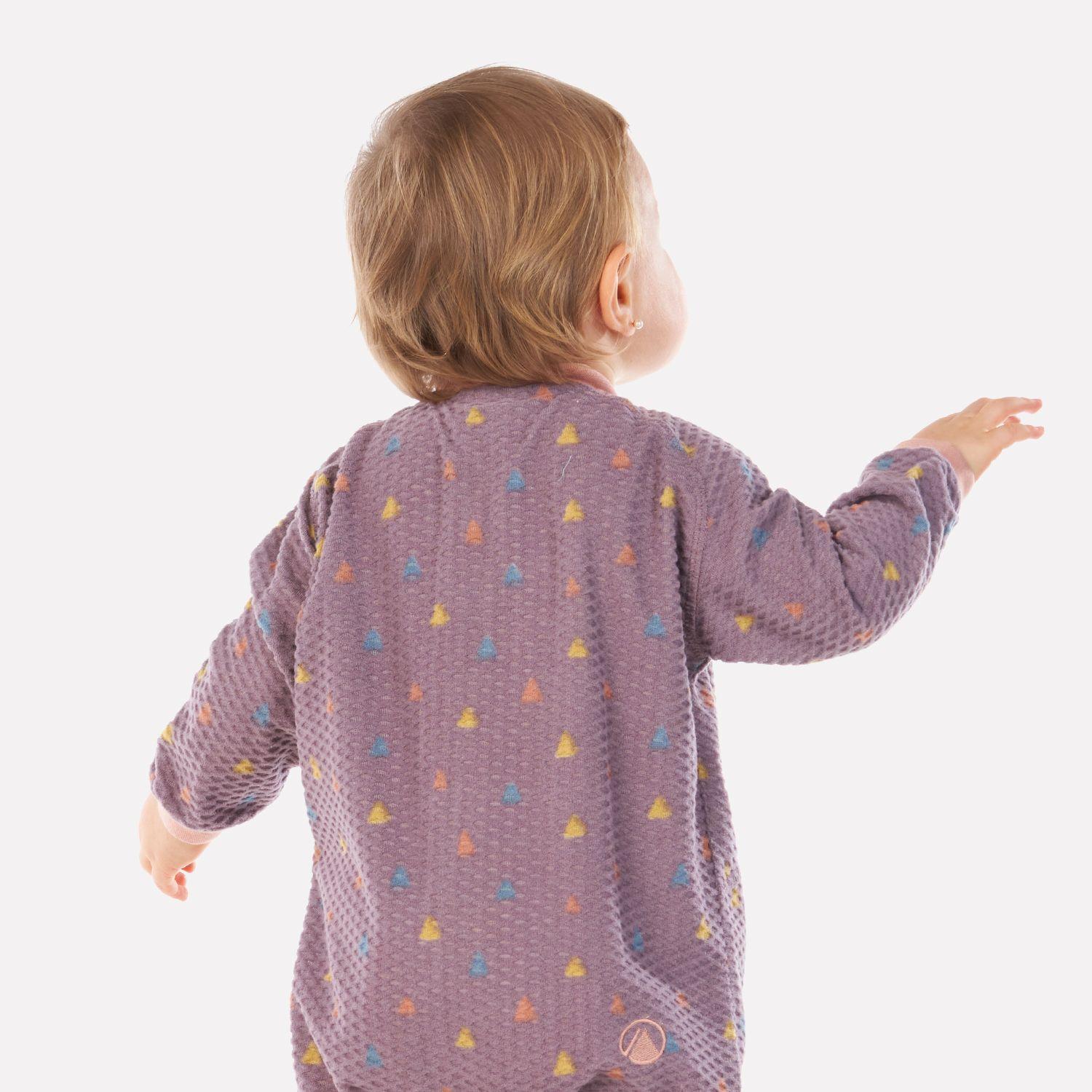 Enterito Baby Girl Saltamontes Nano-F Full Zip Onesie Print Malva Lippi-2