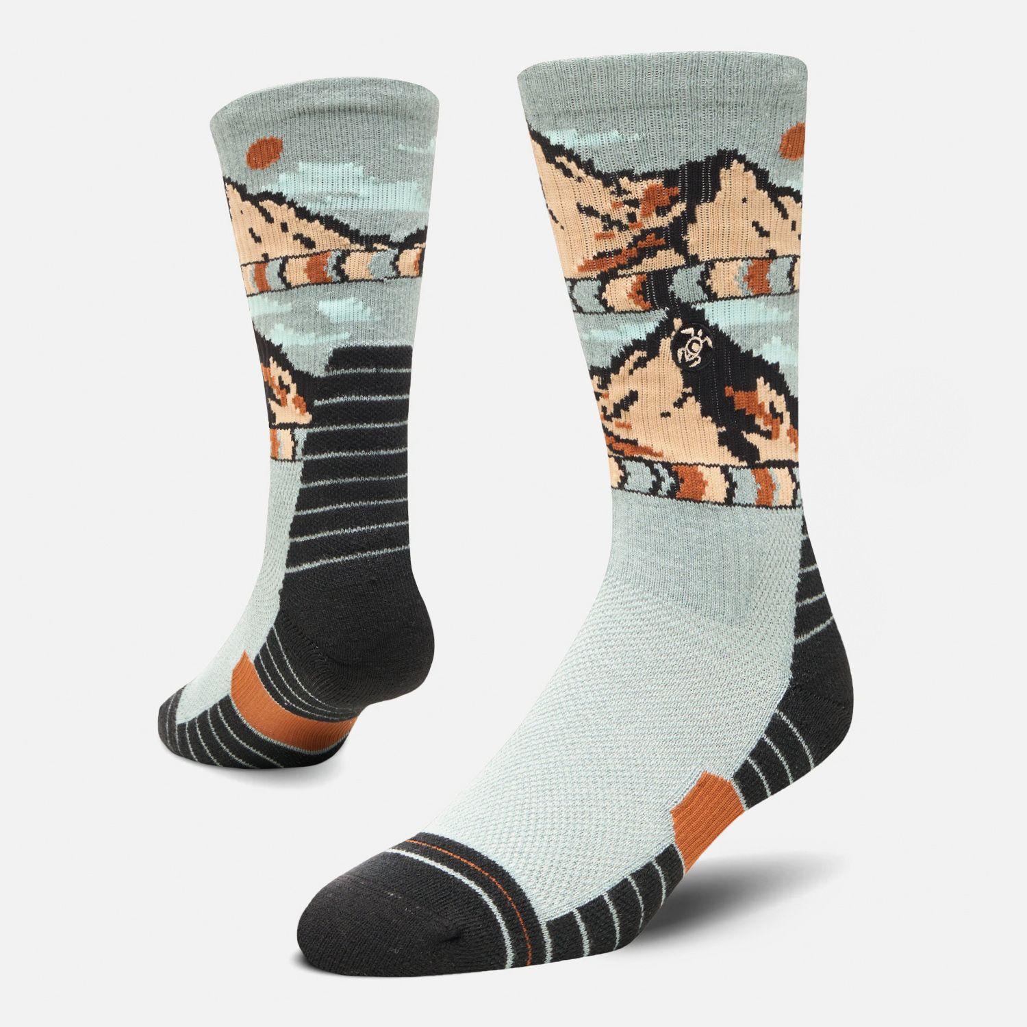 Calcetines Hombre Sendero Verde Claro Haka Honu-0
