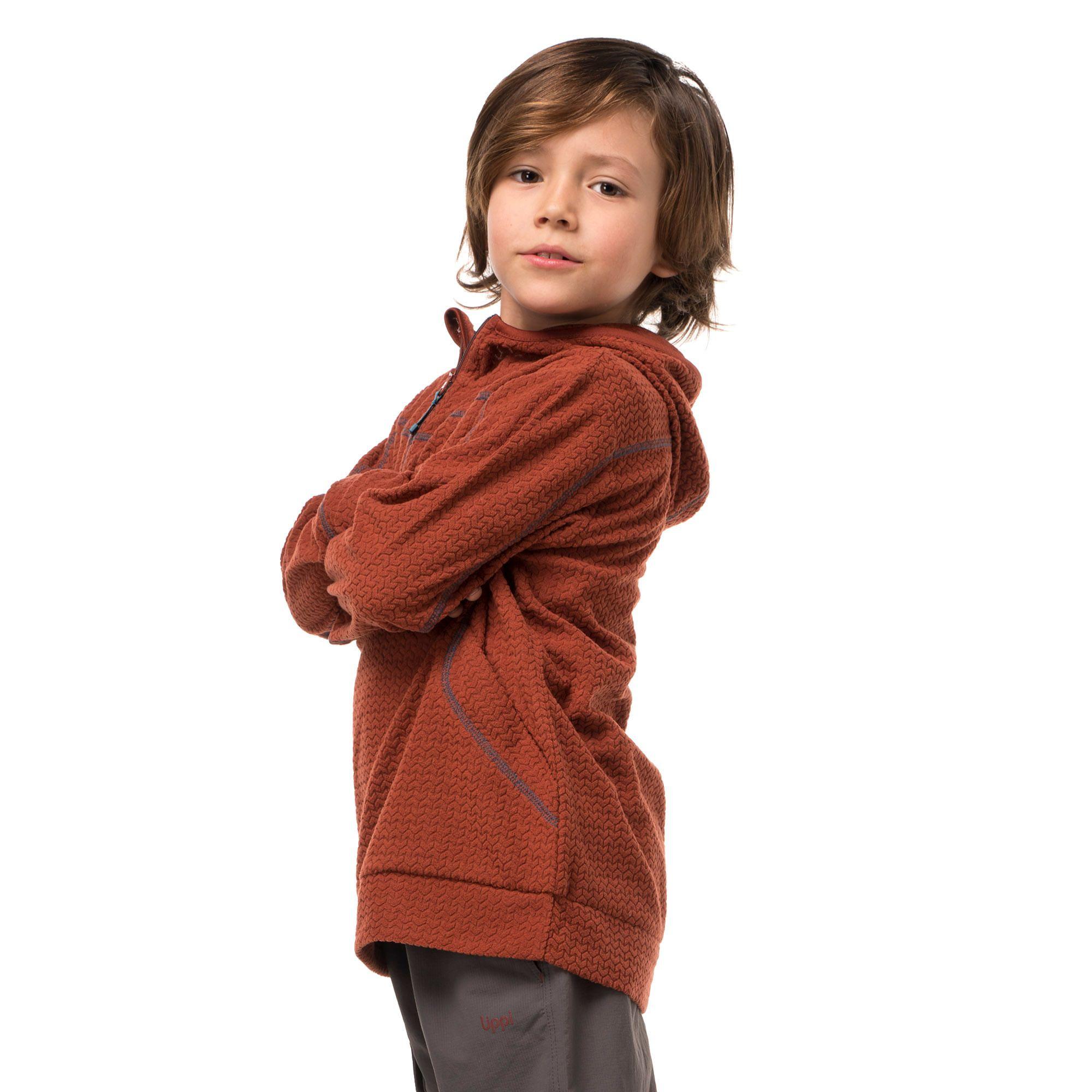 Poleron Niño Saltamontes Nano-F 1/4 Zip Hoody Terracota Lippi V20-2