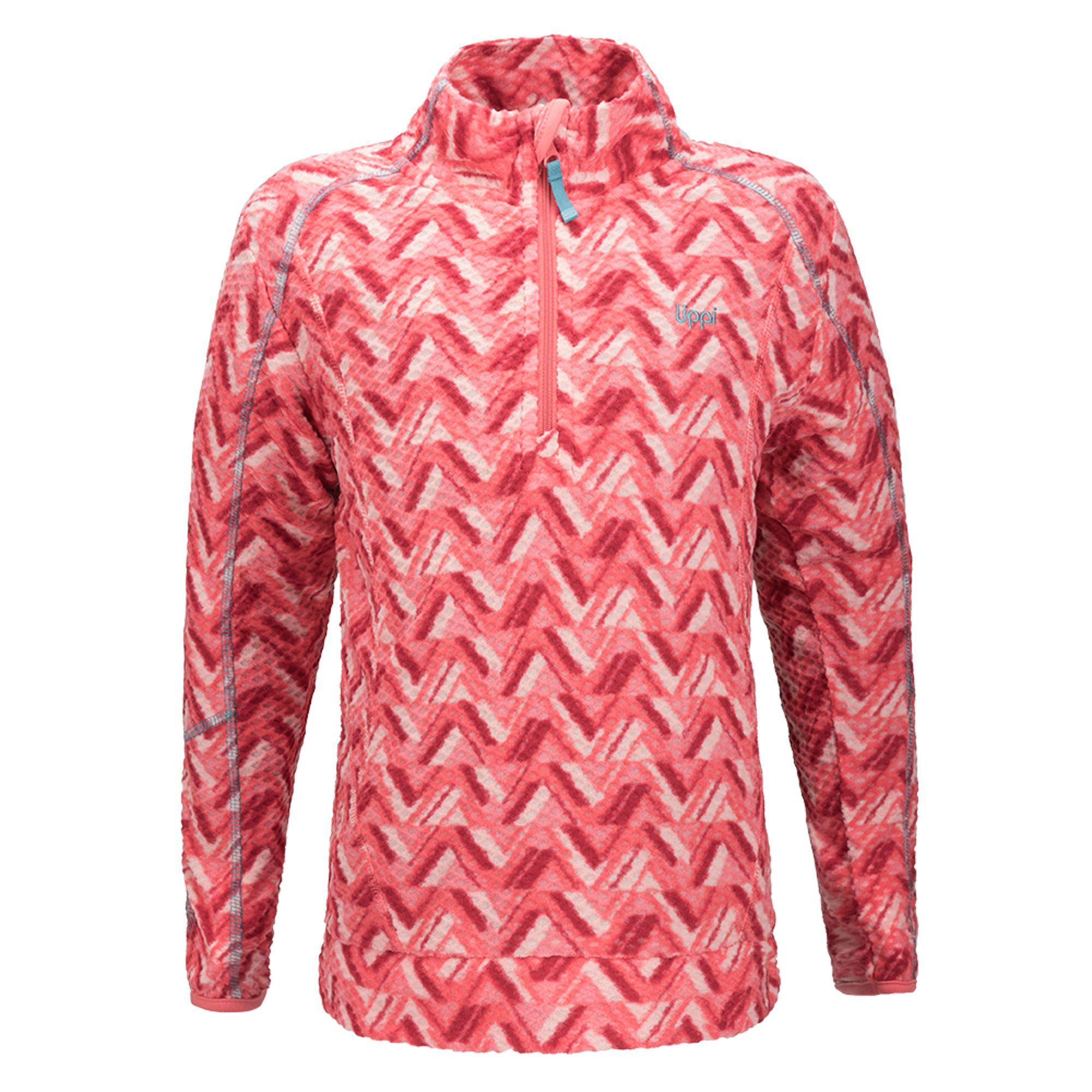Poleron Niña Saltamontes Nano-F 1/4 Zip Print Coral Lippi-0