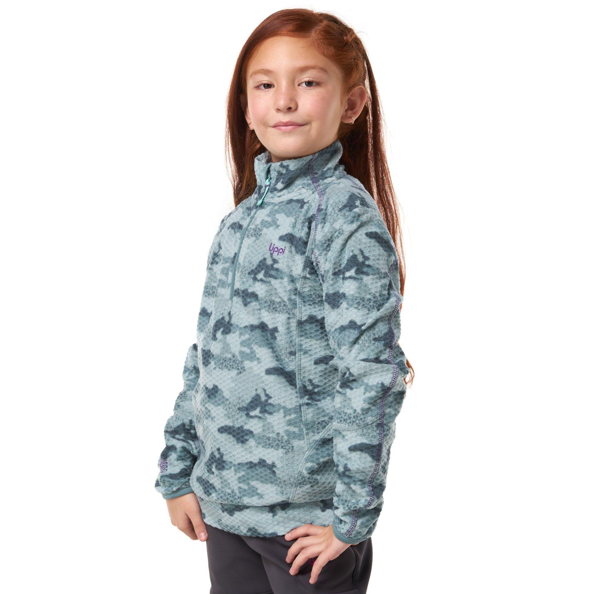 Poleron Niña Saltamontes Nano-F 1/4 Zip Print Coral Lippi-2