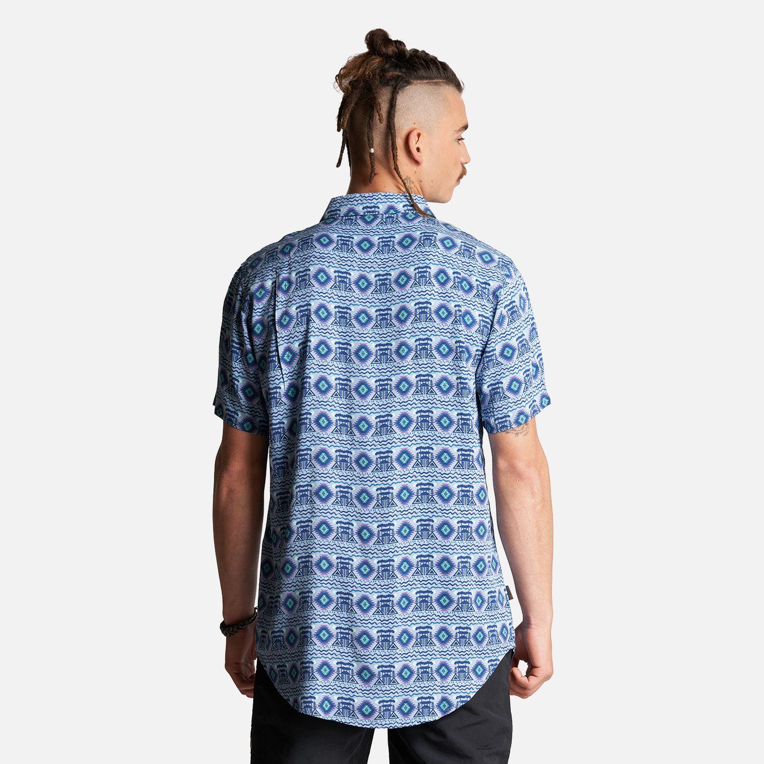 Camisa Hombre Aflora Full Print Azul Grisaceo Haka Honu-3