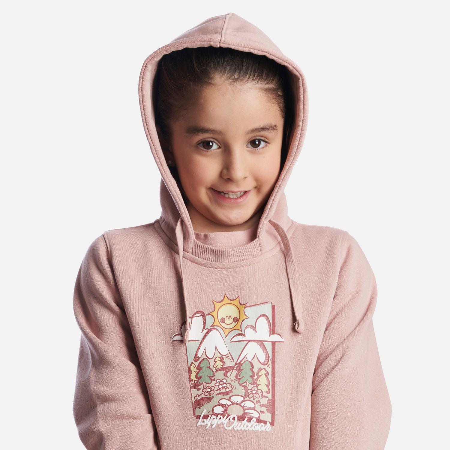 Poleron Niña Insigne Hoody Sweatshirt Rosa Lippi-4