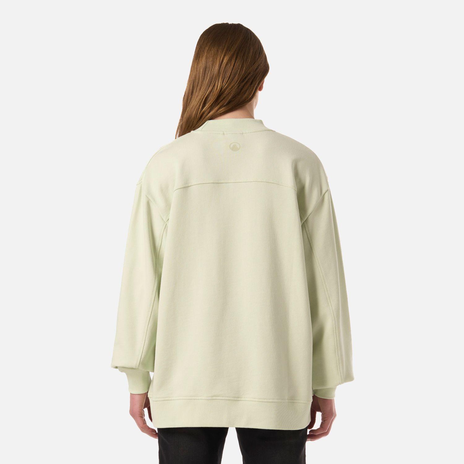 Polerón Mujer Ulmo Mid Point Crewneck Sweatshirt Gris/Verde Lippi V26-2
