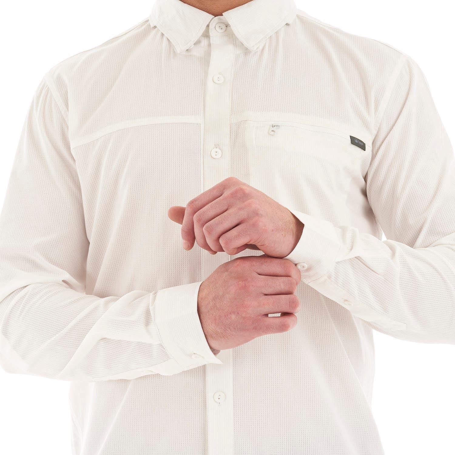 Camisa Hombre Rosselot Long Sleeve Q-Dry Shirt Blanco Lippi V23-6