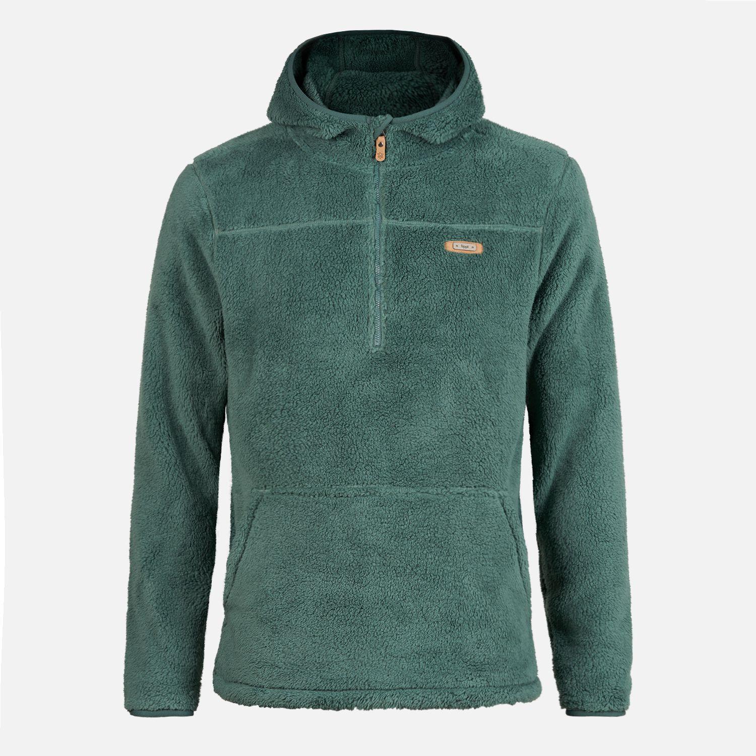 Poleron Hombre Warmy Hoody Sweatshirt Verde Botella Lippi-0