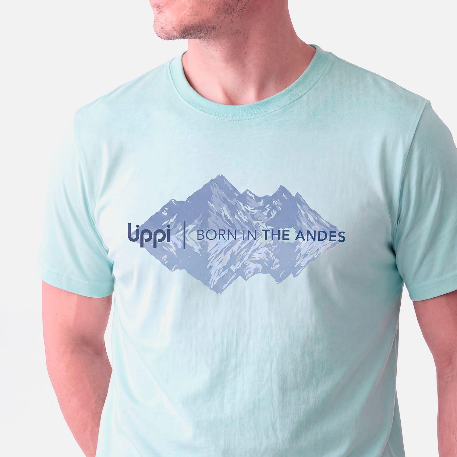 Polera Hombre Ulmo Front Print T-Shirt Celeste Lippi V27-3