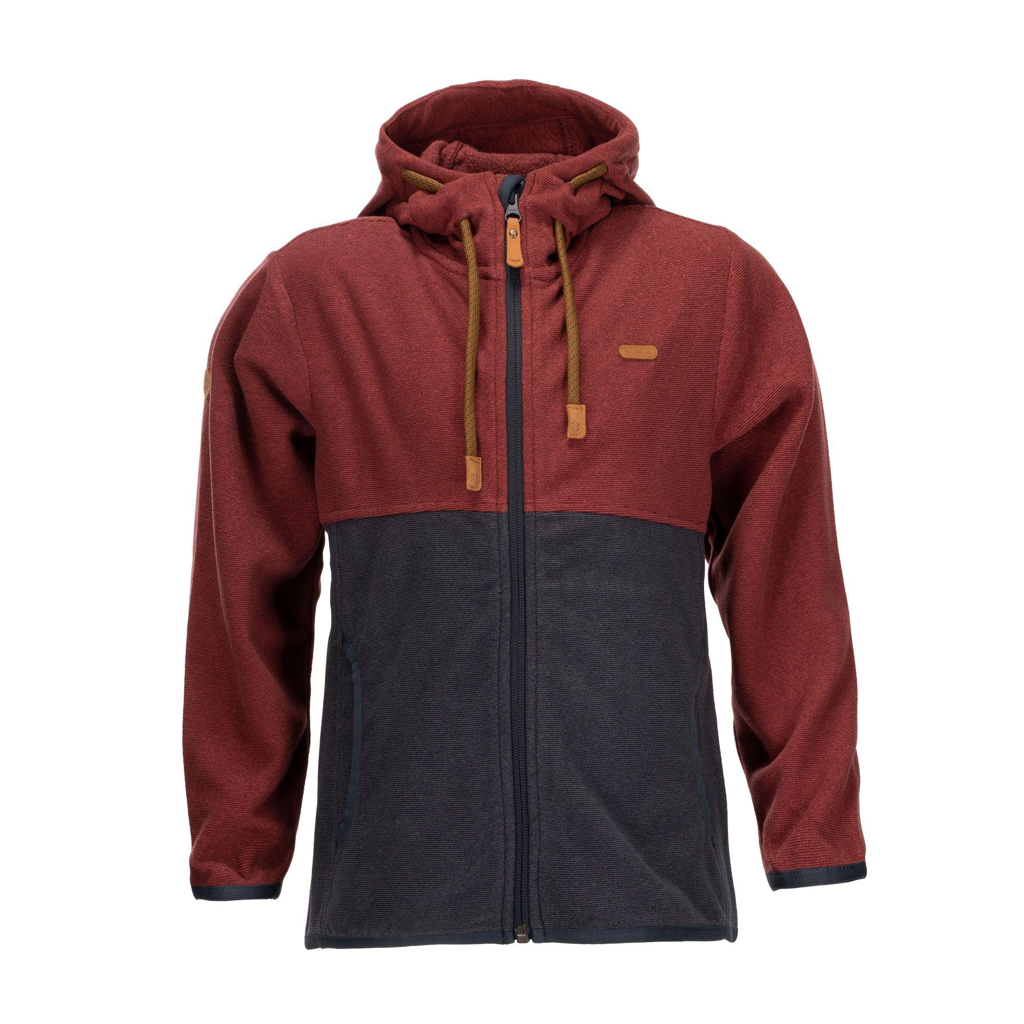 Poleron Niño Stripes Nano-F Full Zip Vino / Azul Oscuro Lippi-0