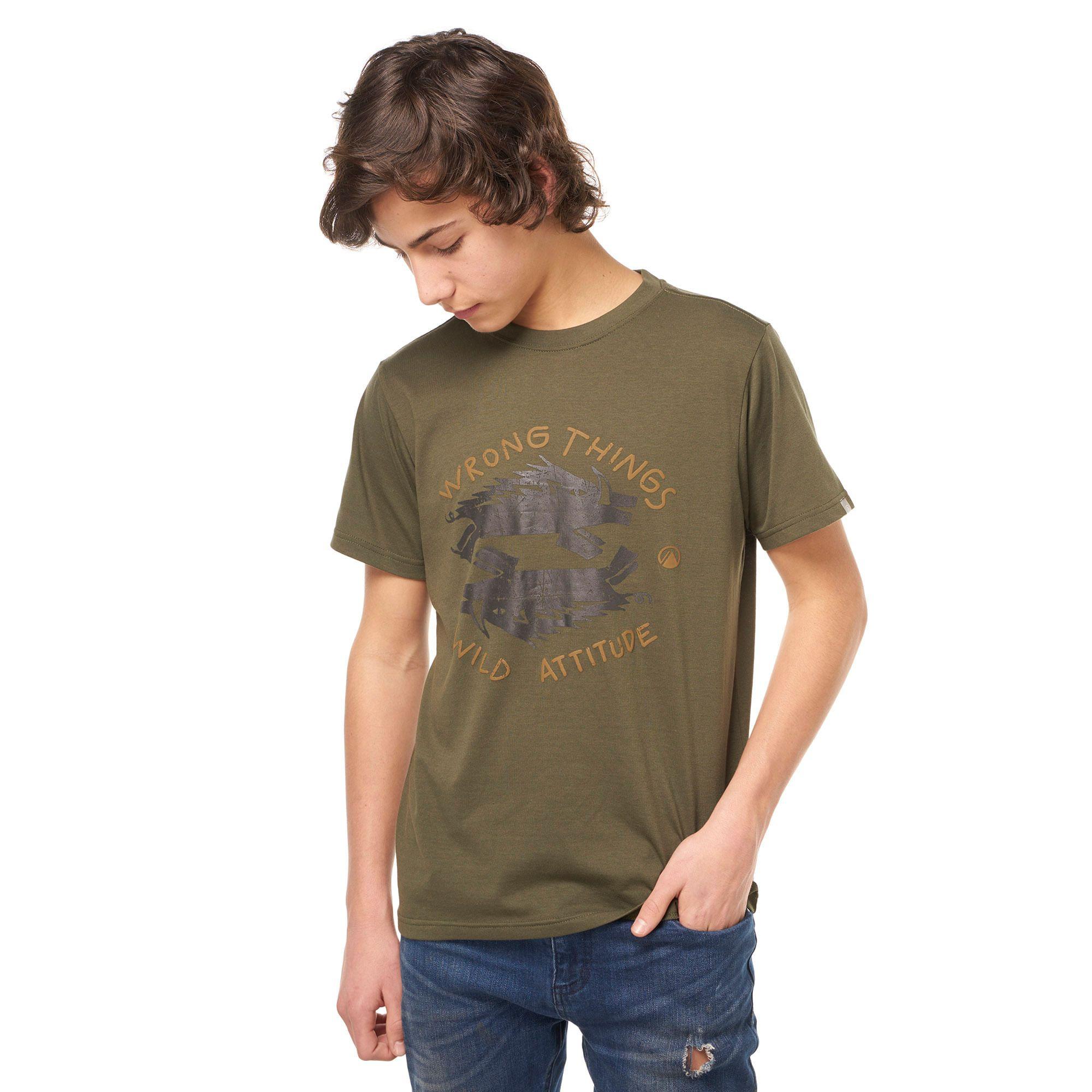Polera Teen Boy Wild UV-Stop T-Shirt Terracota Lippi-2