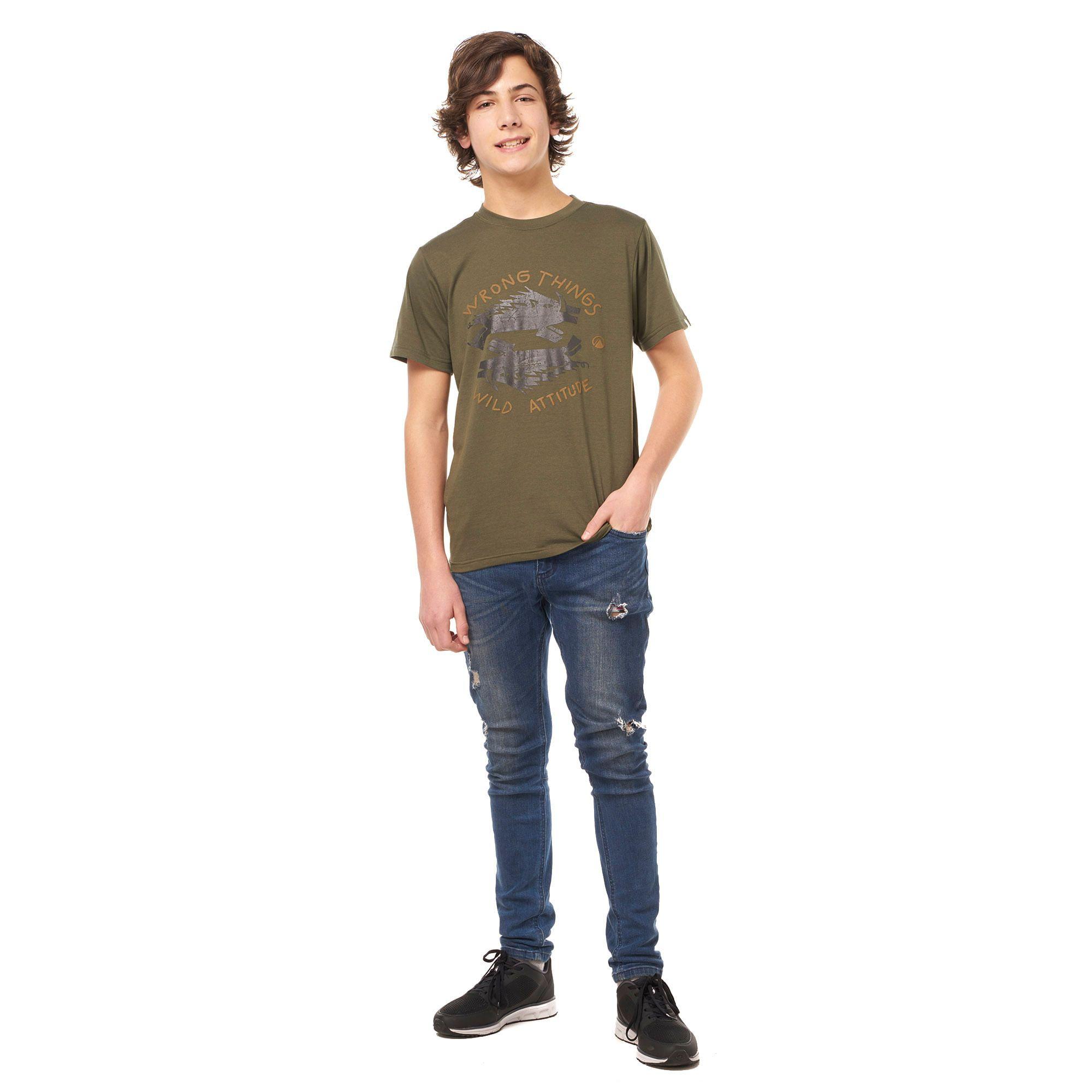 Polera Teen Boy Wild UV-Stop T-Shirt Terracota Lippi-3