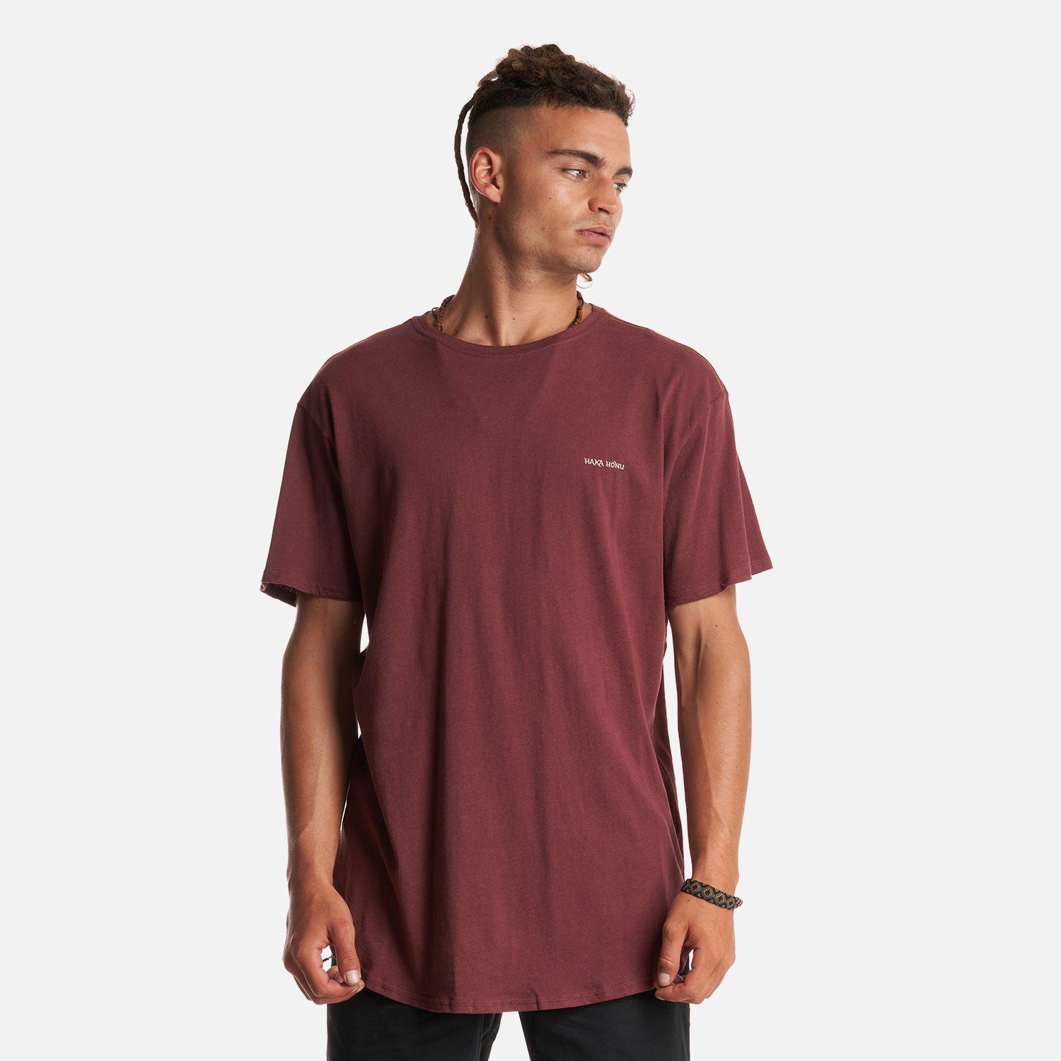 Polera Hombre Natural Burdeo Haka Honu V23-1