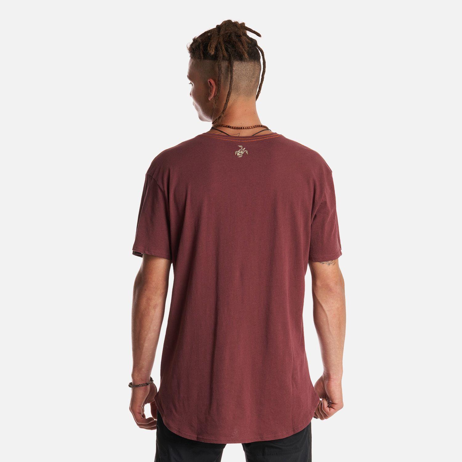 Polera Hombre Natural Burdeo Haka Honu V23-3