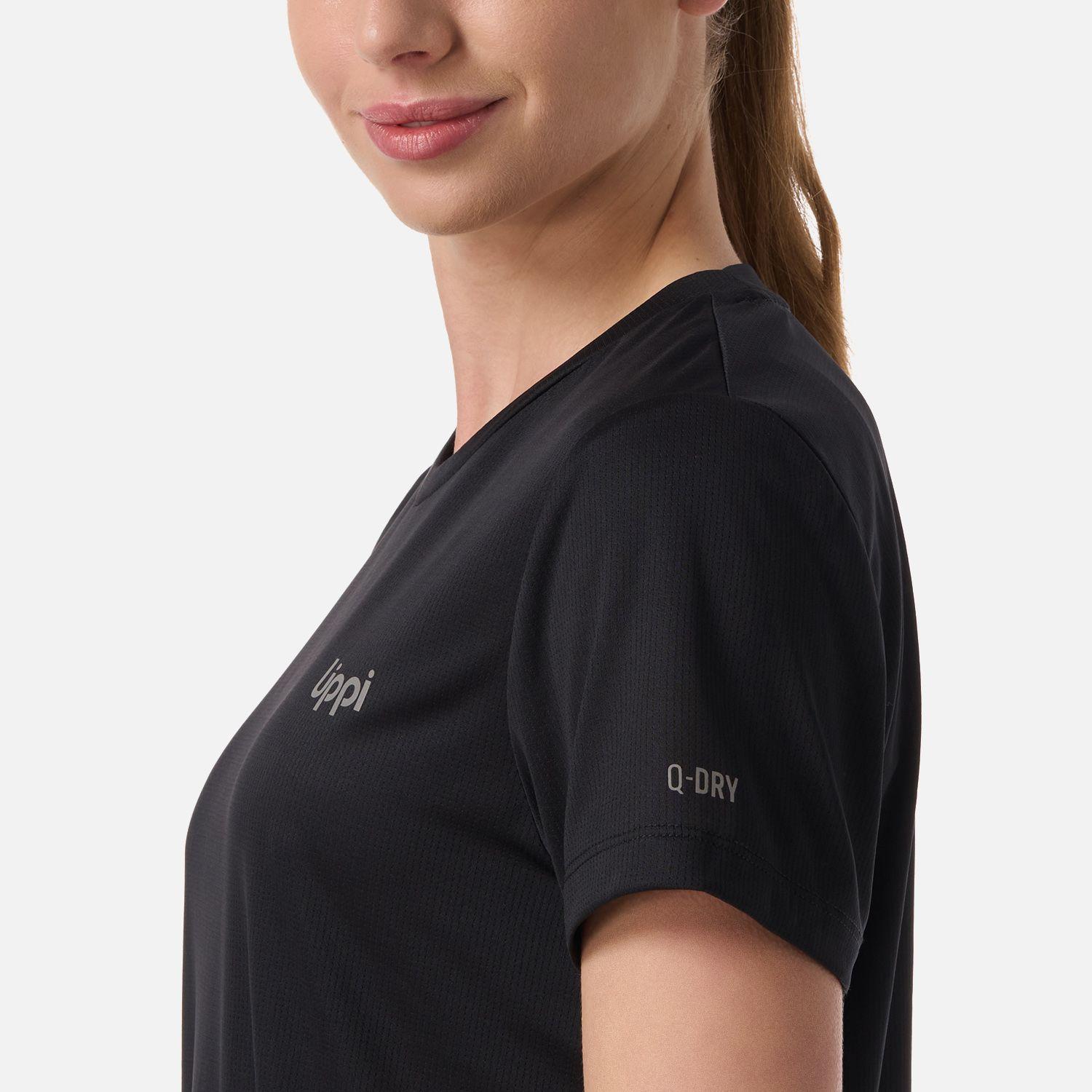 Polera Mujer Core Q-Dry T-Shirt Negro Lippi V26-4