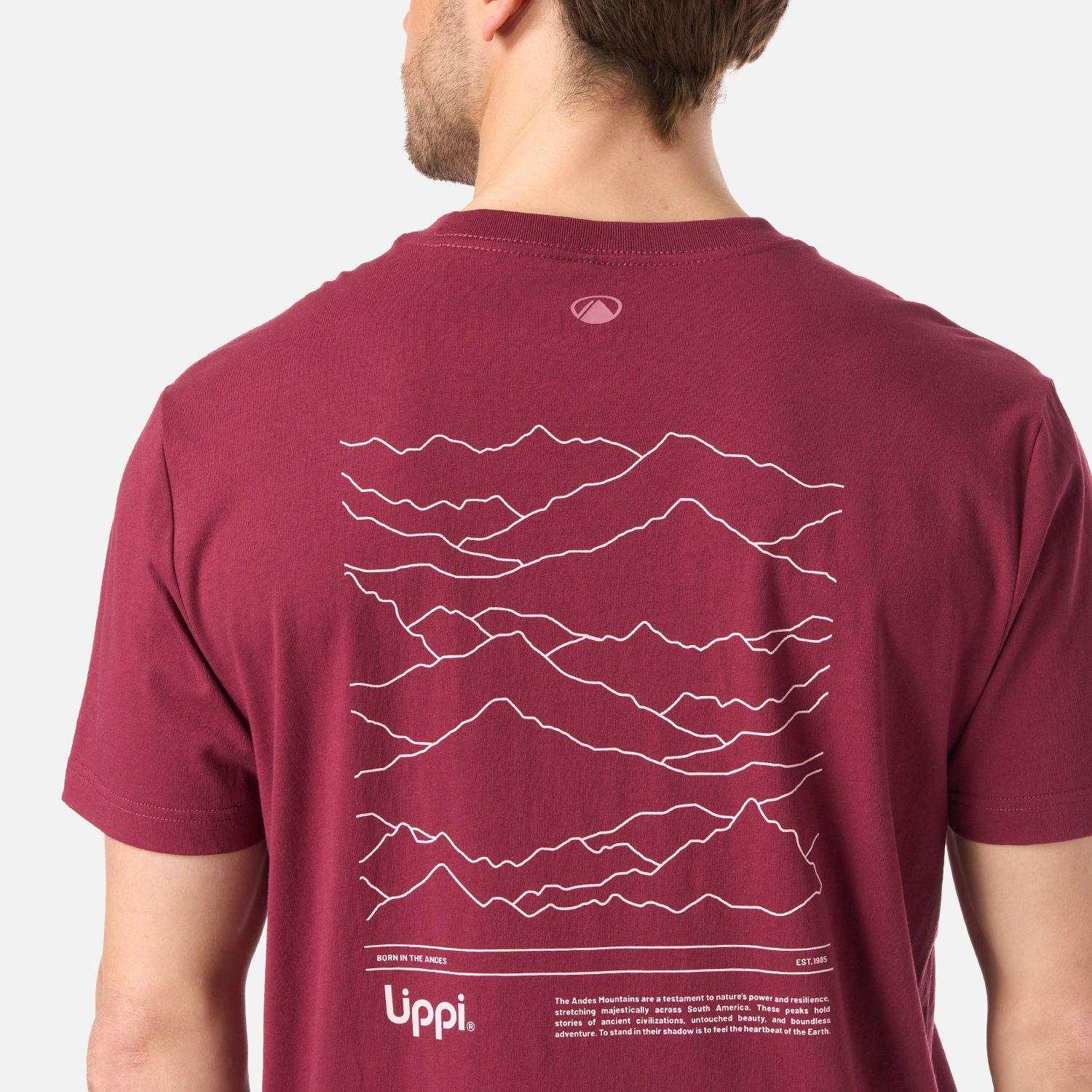 Polera Hombre Mountain Vibes T-Shirt Frambuesa Lippi V26-3