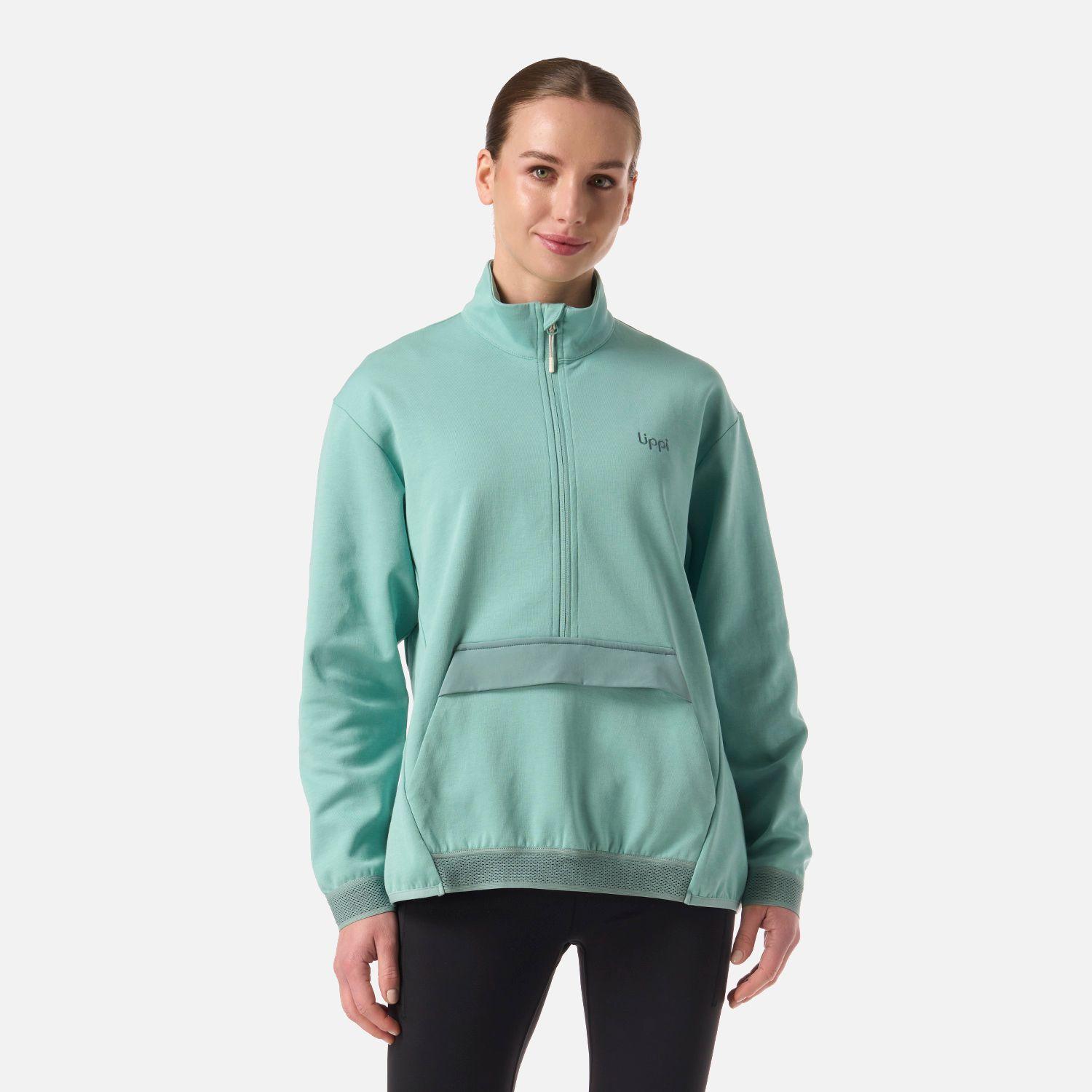 Polerón Mujer DownStreet 1/4 Zip Sweatshirt Turquesa Lippi V26-0