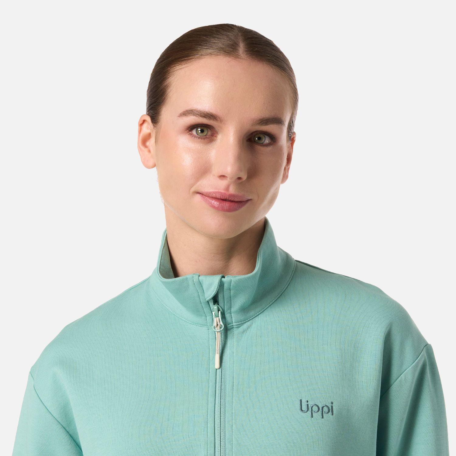 Polerón Mujer DownStreet 1/4 Zip Sweatshirt Turquesa Lippi V26-3