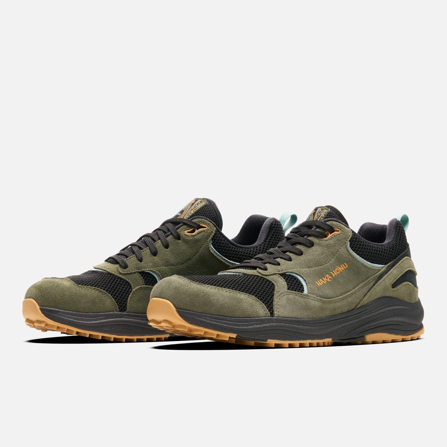Zapatilla Hombre Huella Verde Grisaceo Haka Honu-3
