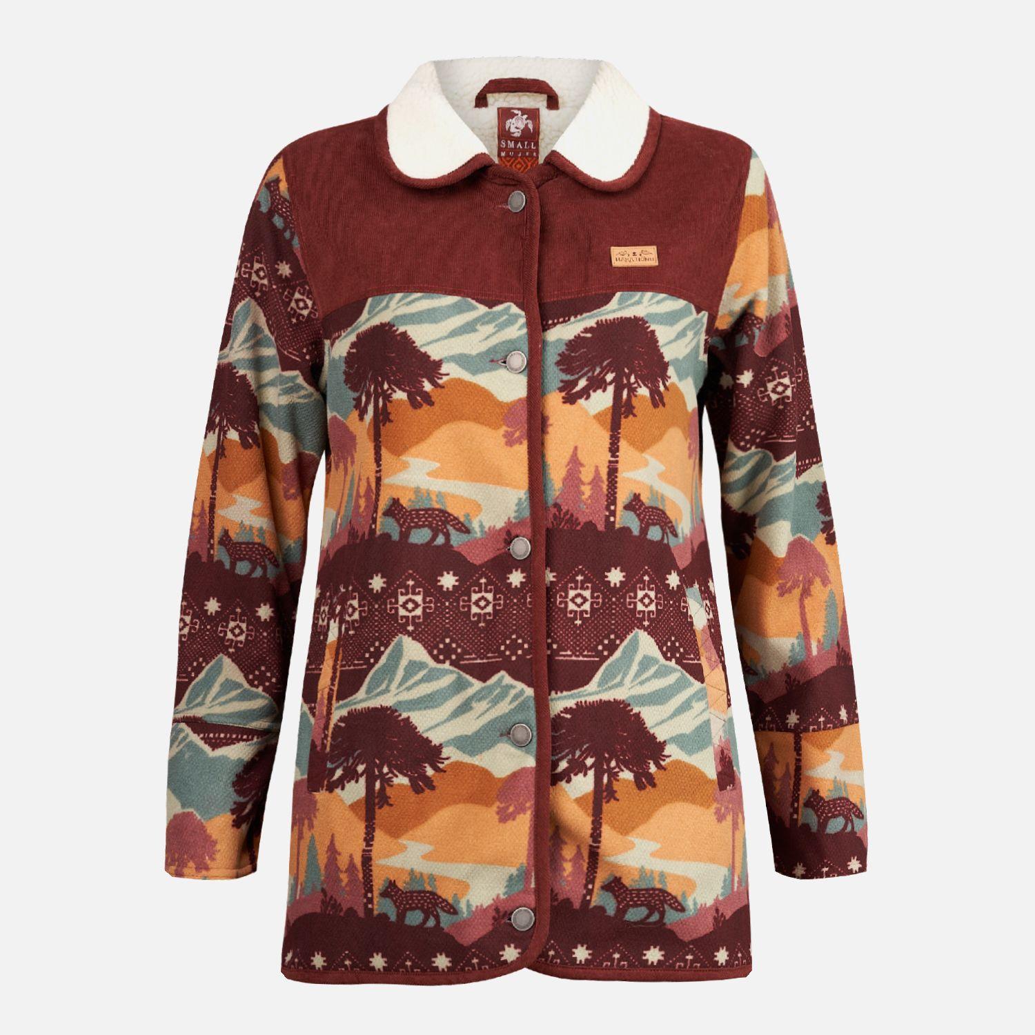 Chaqueta Mujer Calentito Print Burdeo Haka Honu-0