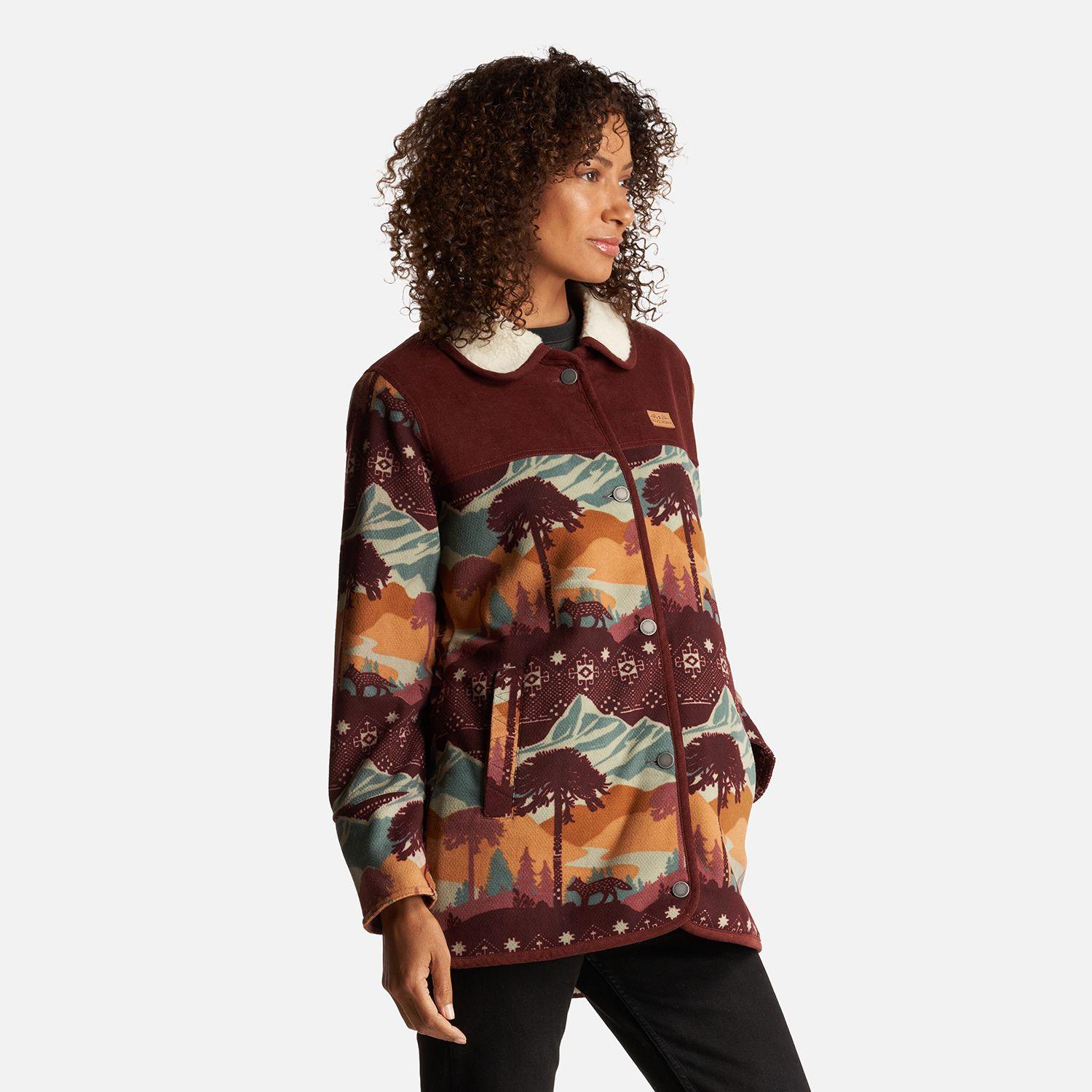 Chaqueta Mujer Calentito Print Burdeo Haka Honu-2
