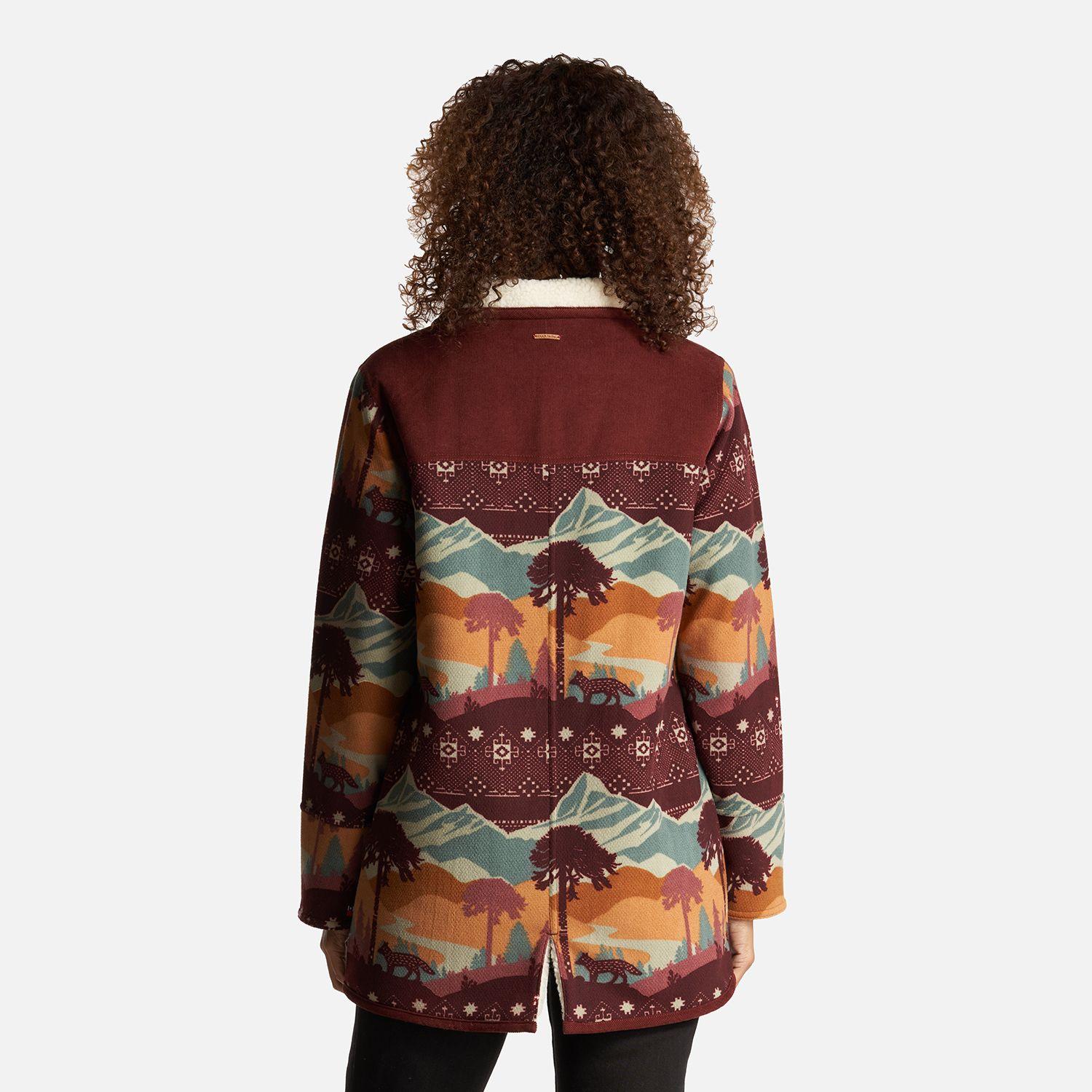 Chaqueta Mujer Calentito Print Burdeo Haka Honu-3