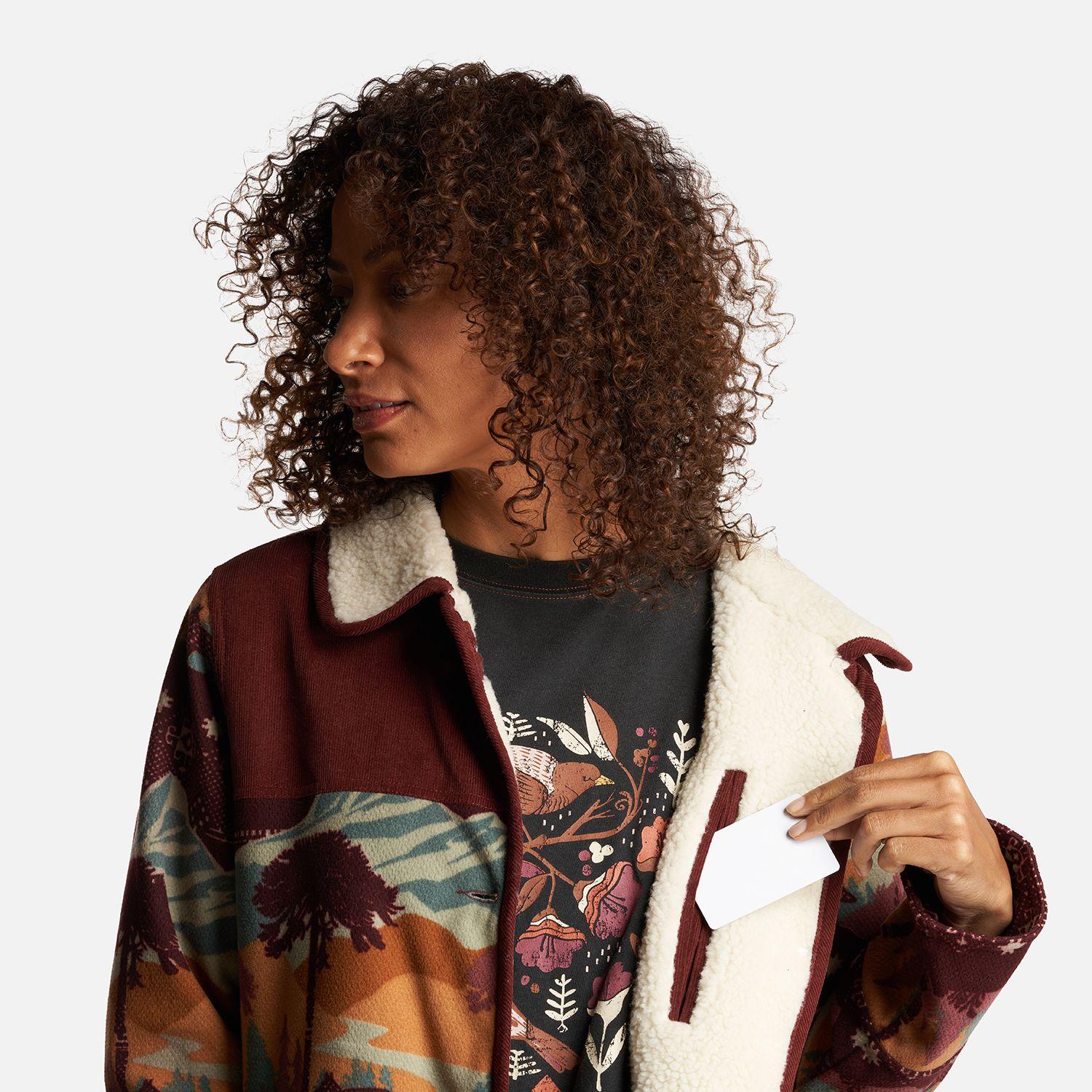 Chaqueta Mujer Calentito Print Burdeo Haka Honu-6