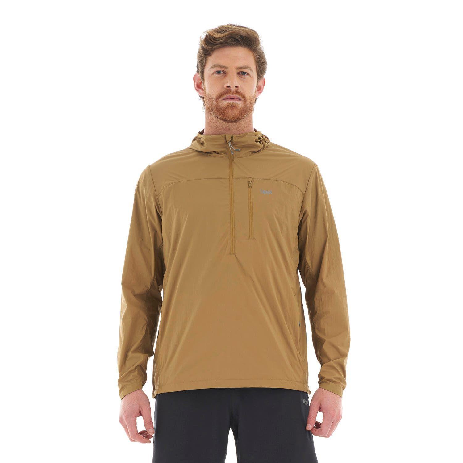 Chaqueta Hombre Spry WindBreaker 14 Zip Hoody Jacket Cafe Pardo Lippi-1