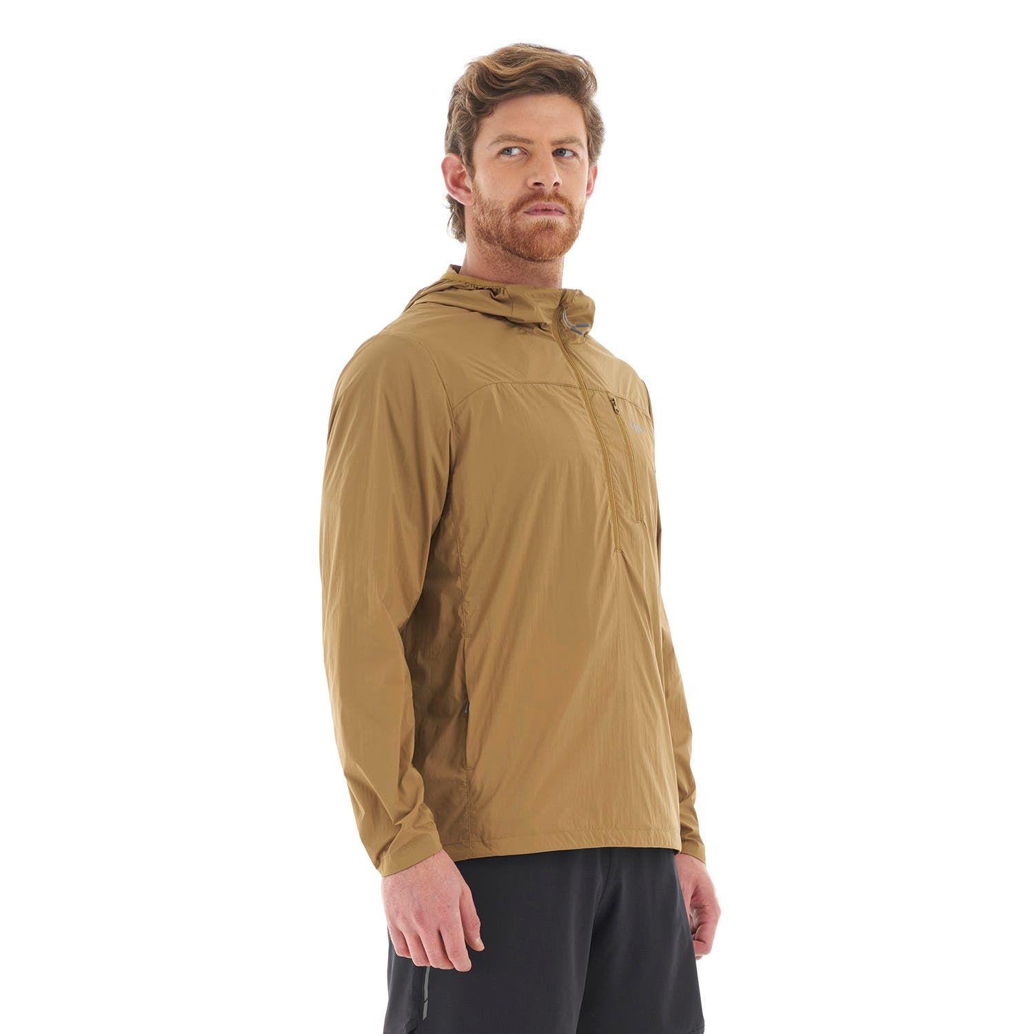 Chaqueta Hombre Spry WindBreaker 14 Zip Hoody Jacket Cafe Pardo Lippi-2