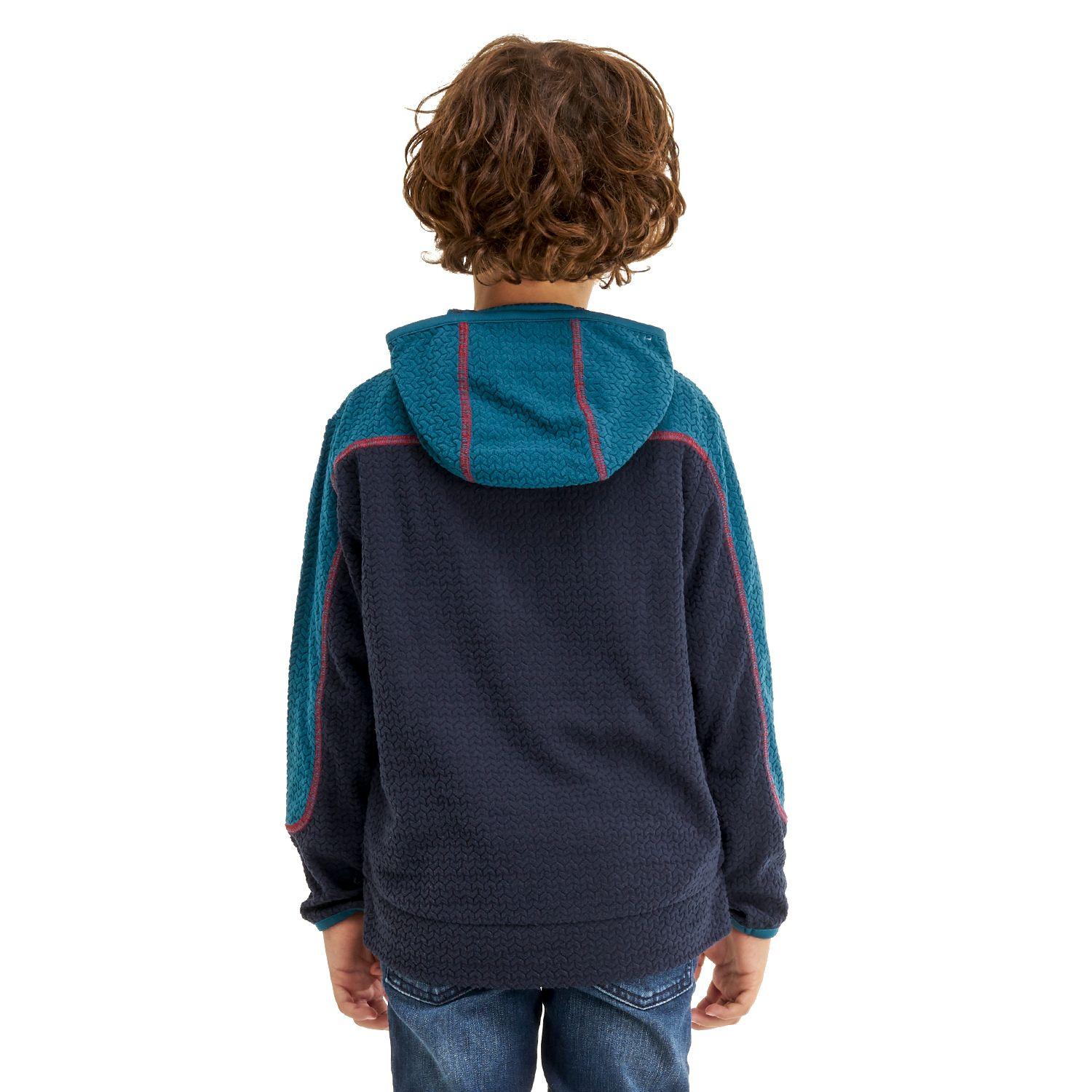 Poleron Niño Saltamontes Nano-F 1/4 Zip Hoody Azul Marino / Turquesa Lippi-3