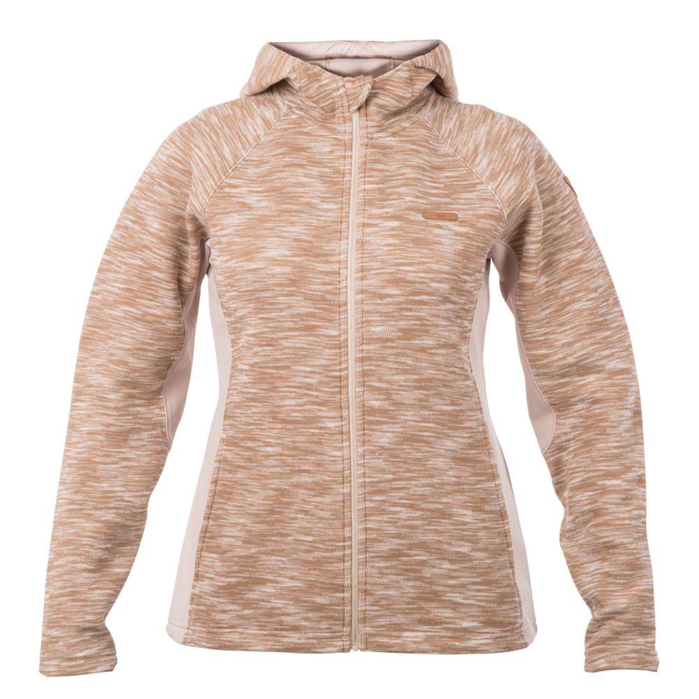 Poleron Mujer Herringbone Blend-Pro Hoody Jacket Crema Lippi-0