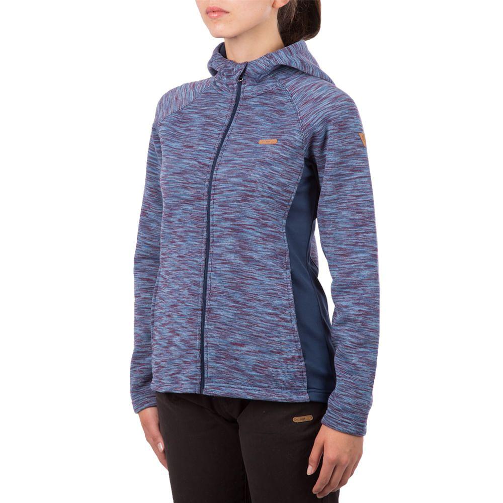 Poleron Mujer Herringbone Blend-Pro Hoody Jacket Crema Lippi-1