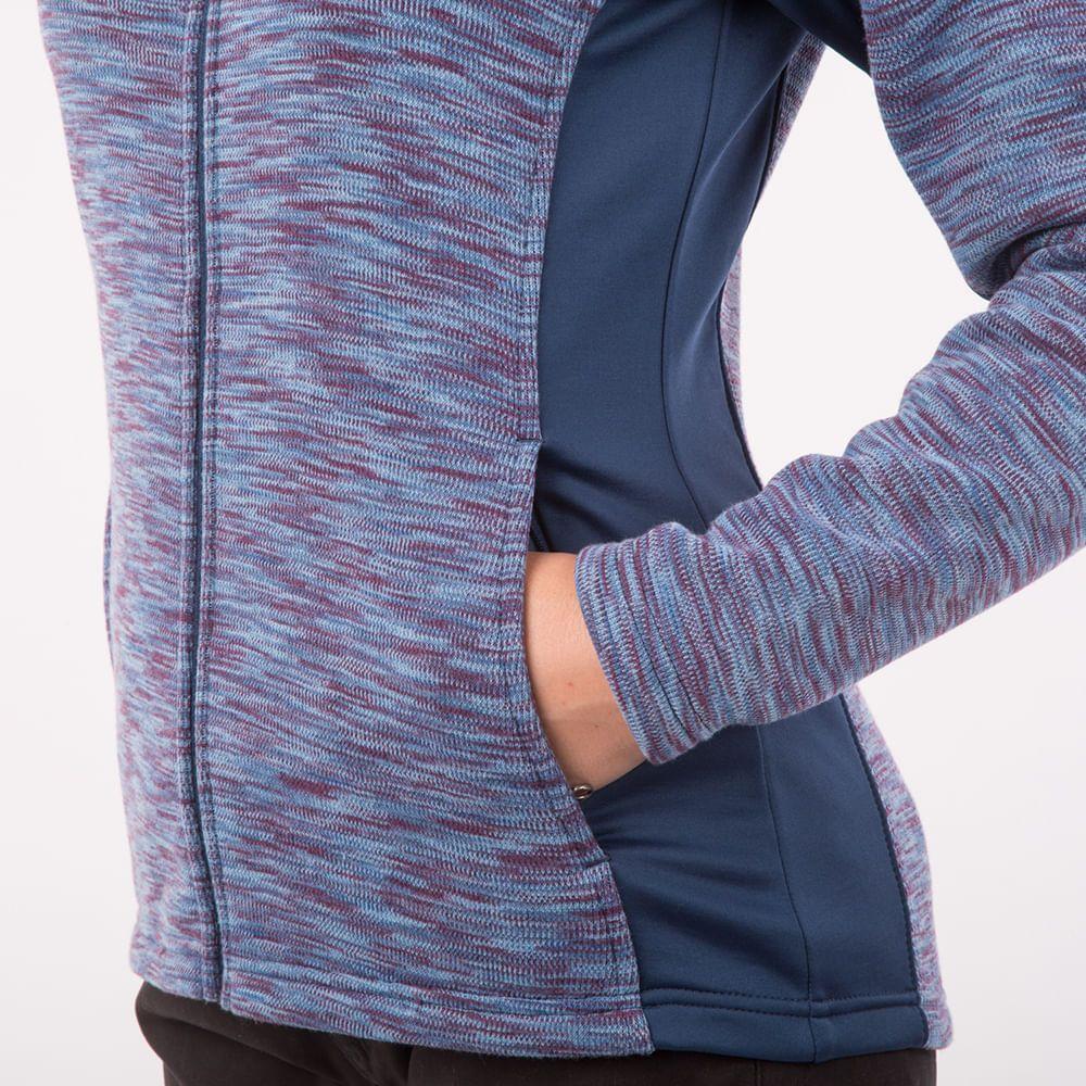 Poleron Mujer Herringbone Blend-Pro Hoody Jacket Crema Lippi-3