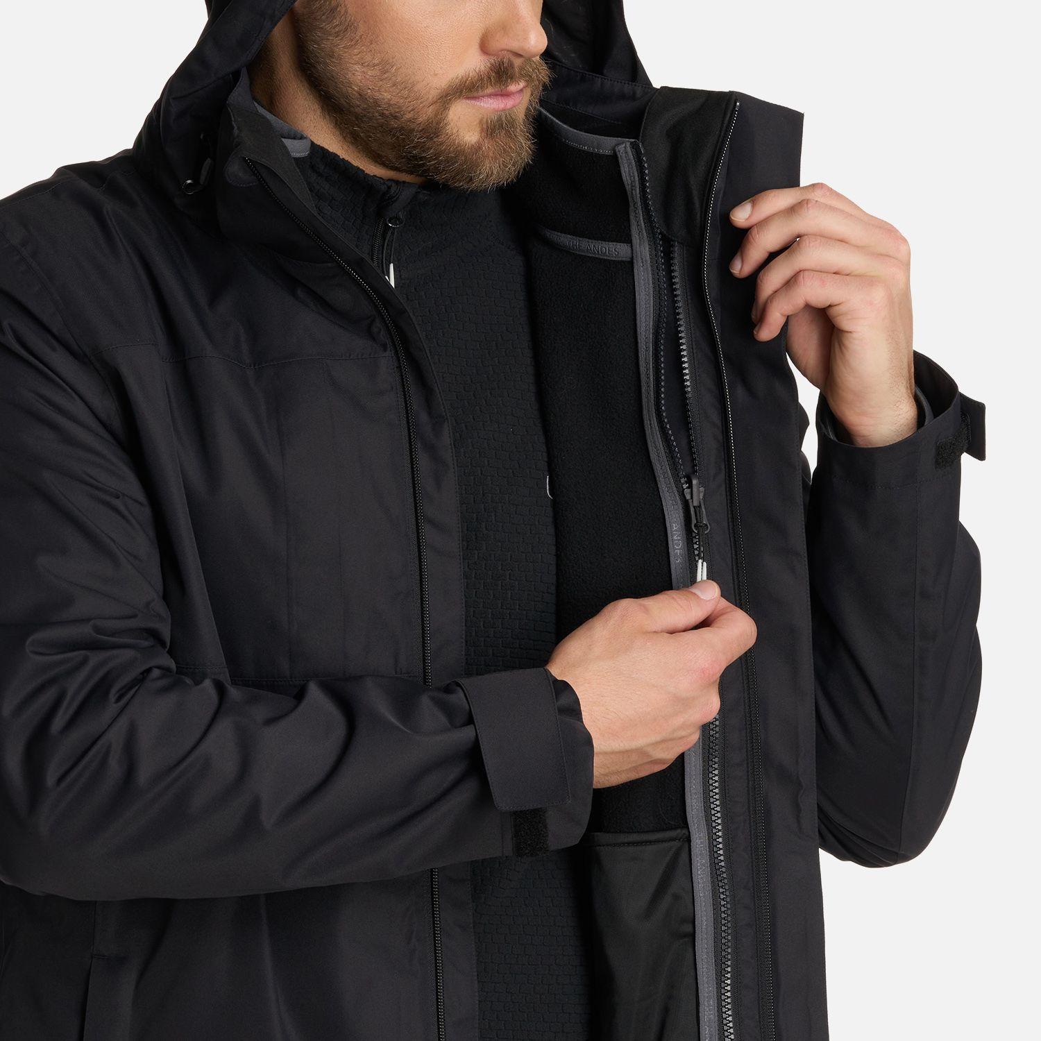 Chaqueta Hombre Tres Cruces Fusion-3 Hoody Negro Lippi I25-9