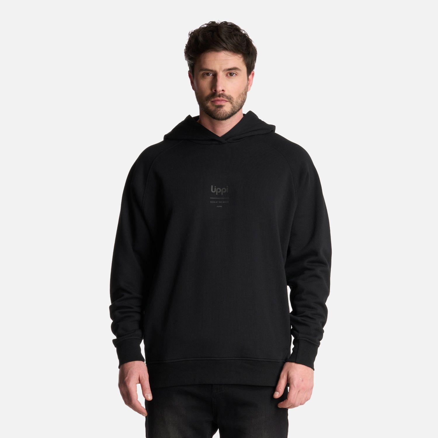 Polerón Hombre Ulmo Hoody Sweatshirt Negro Lippi V25-0