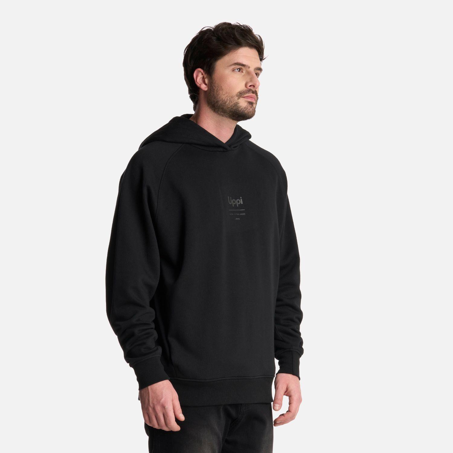Polerón Hombre Ulmo Hoody Sweatshirt Negro Lippi V25-1