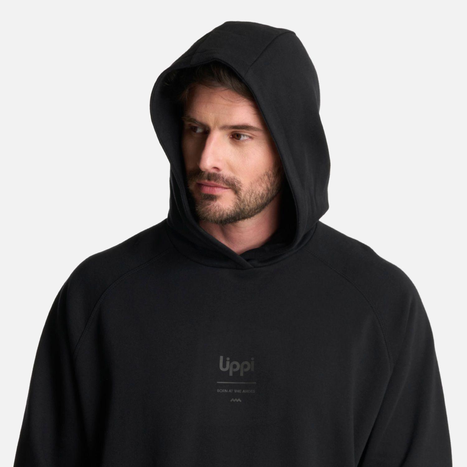 Polerón Hombre Ulmo Hoody Sweatshirt Negro Lippi V25-3