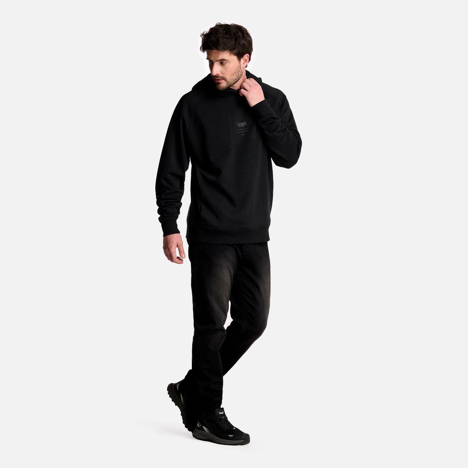 Polerón Hombre Ulmo Hoody Sweatshirt Negro Lippi V25-5