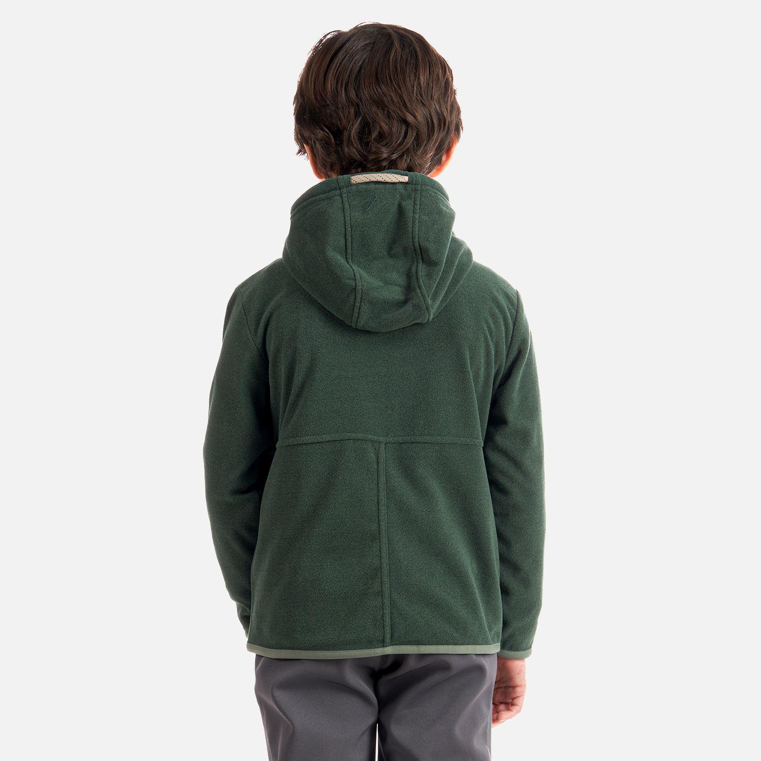Poleron Niño Stripes Nano-F Full Zip Hoody Verde Grisaceo Lippi-3