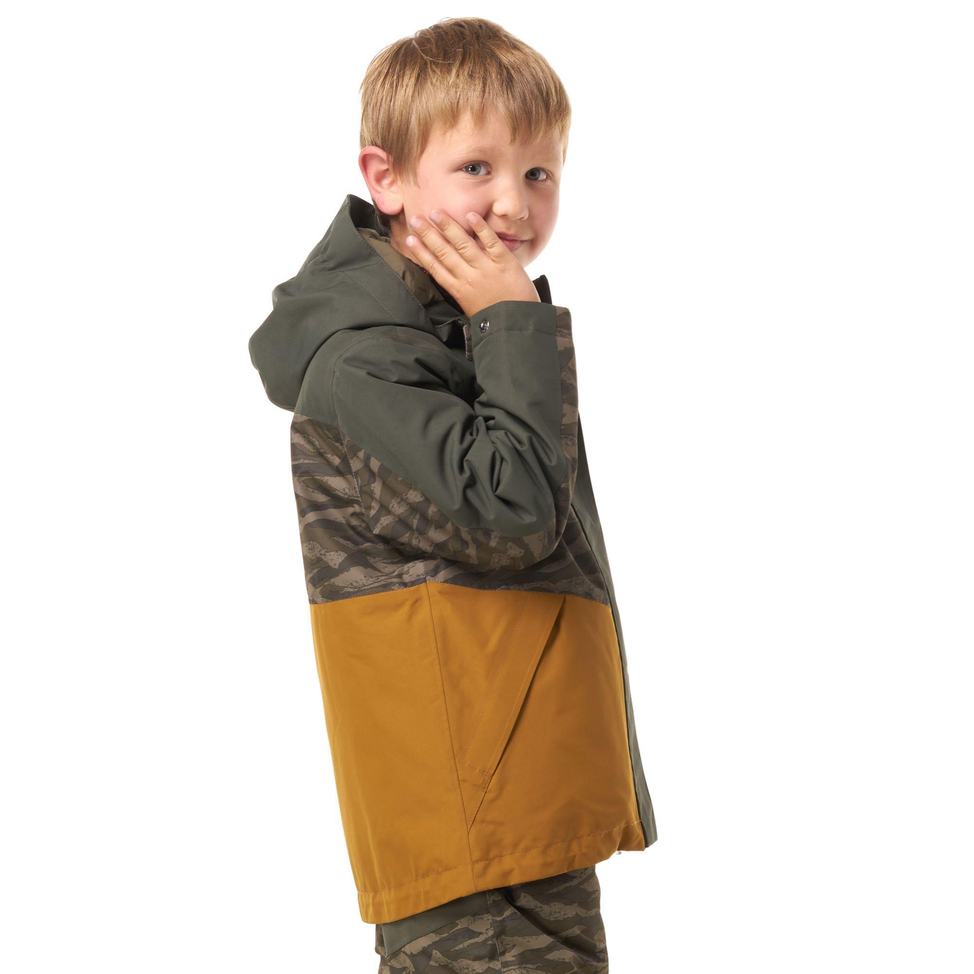 Chaqueta Niño Andes Snow B-Dry Hoody Jacket Verde Militar / Grafito Lippi-3