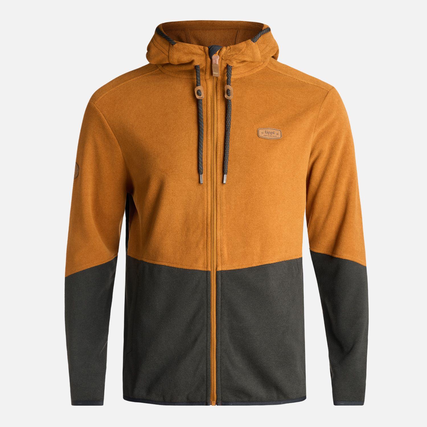 Poleron Hombre Stripes Nano-F Full Zip Hoody Cafe Claro Lippi-0