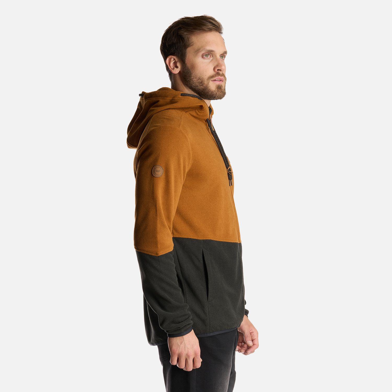 Poleron Hombre Stripes Nano-F Full Zip Hoody Cafe Claro Lippi-3