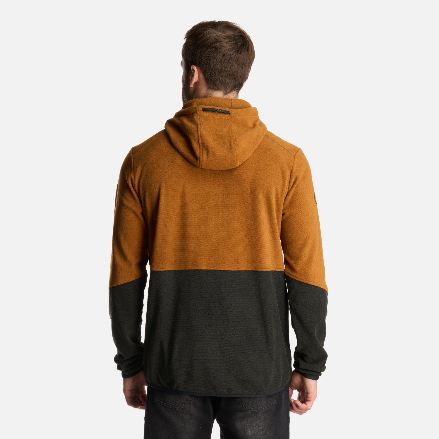 Poleron Hombre Stripes Nano-F Full Zip Hoody Cafe Claro Lippi-4