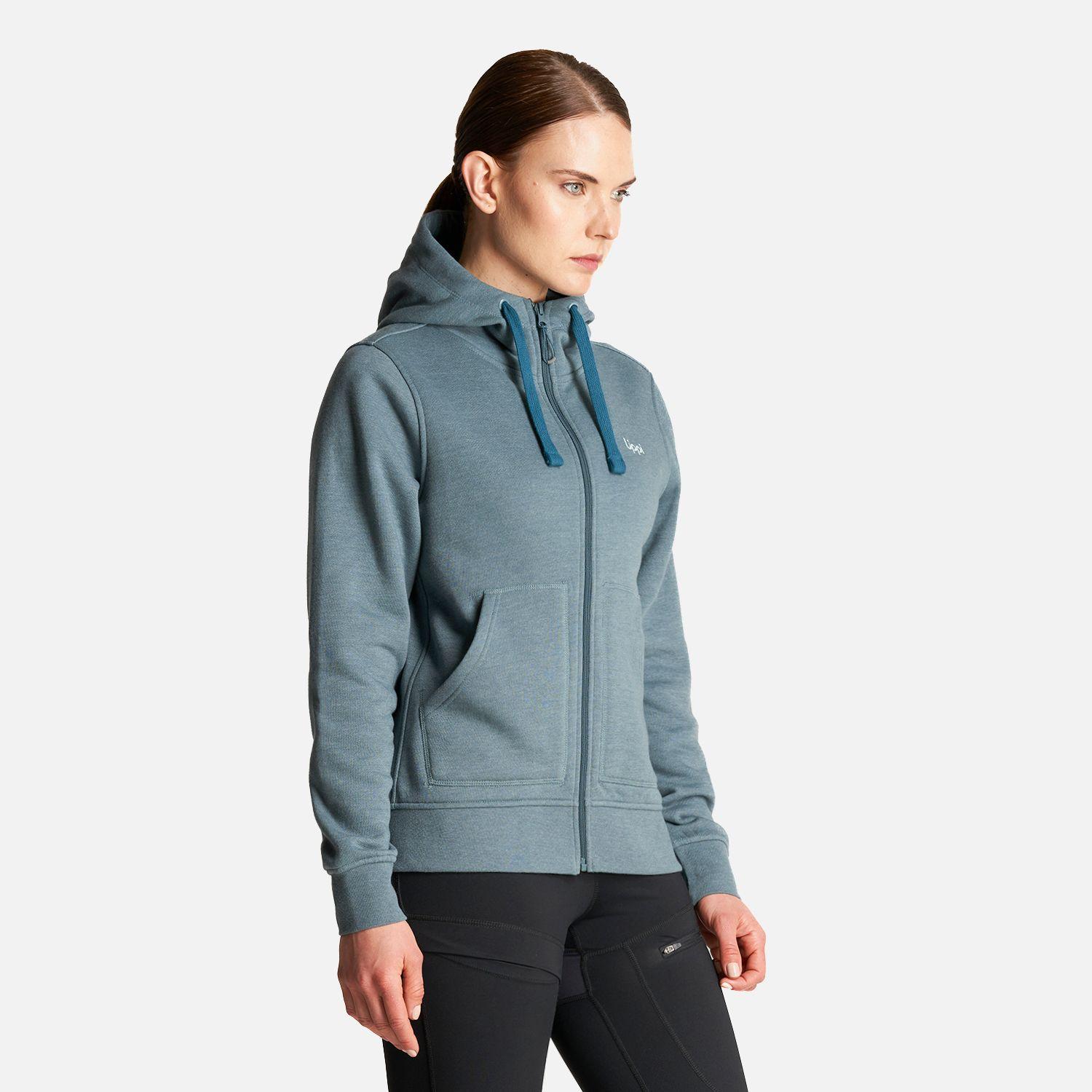 Poleron Mujer Insigne Full Zip Hoody Sweatshirt Melange Petroleo  Lippi-2